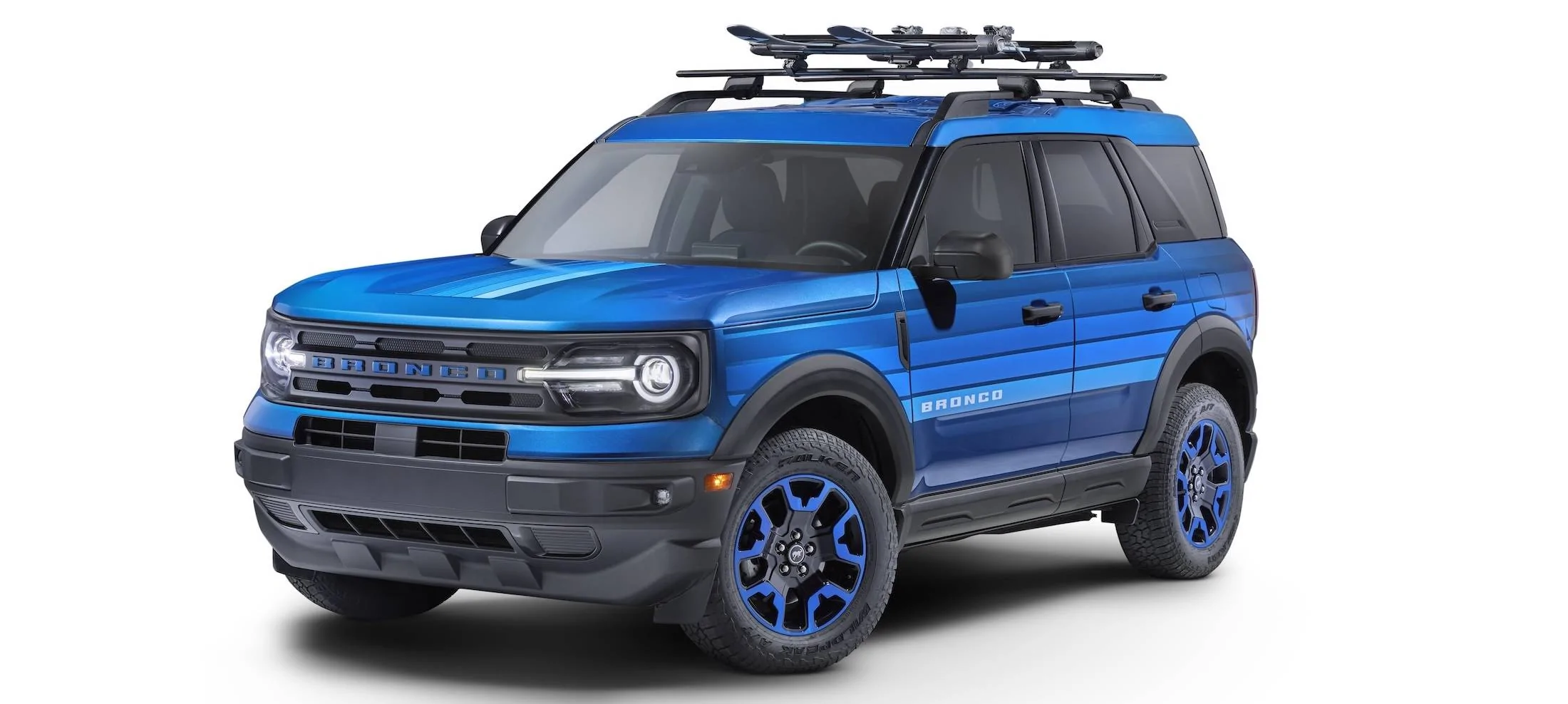 Ford Bronco Sport SEMA 2023: Bronco Sport Free Wheeling Build showcases Ford Accessory Personalization program and Vehicle Wrap Program BRONCO_SPORT_3Q_FRONT