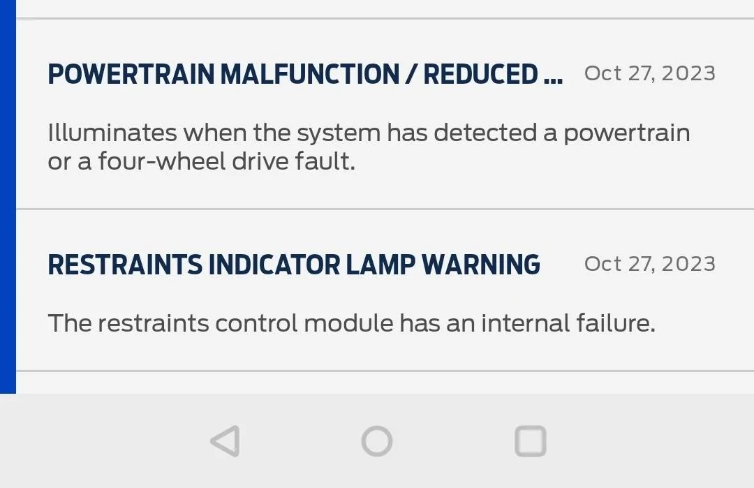 Ford Bronco Sport Trusty (til now) 2021 OB died in traffic today Screenshot_20231101-134231__01