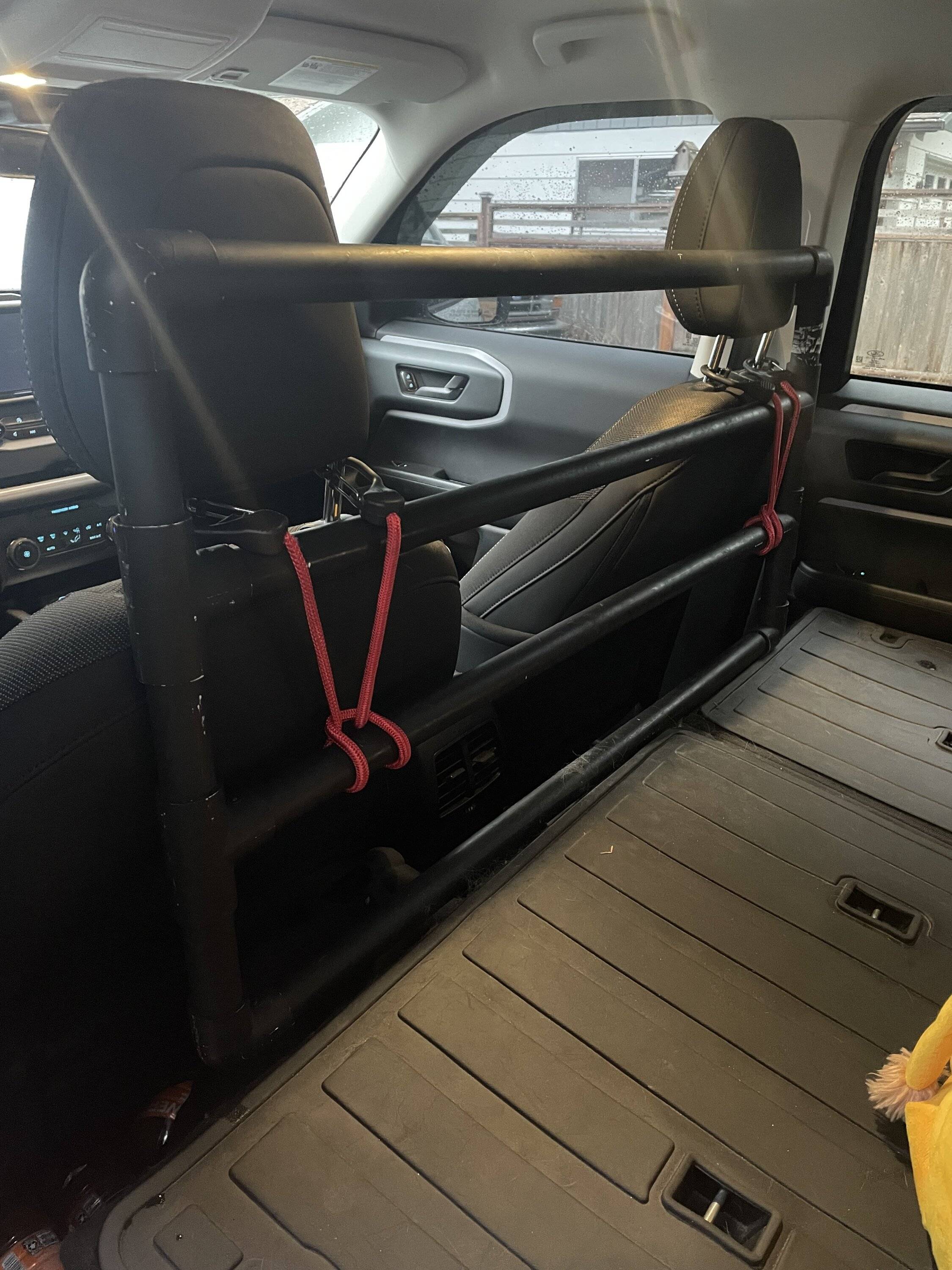 Ford Bronco Sport DIY front seat pet barrier under $20 IMG_3041