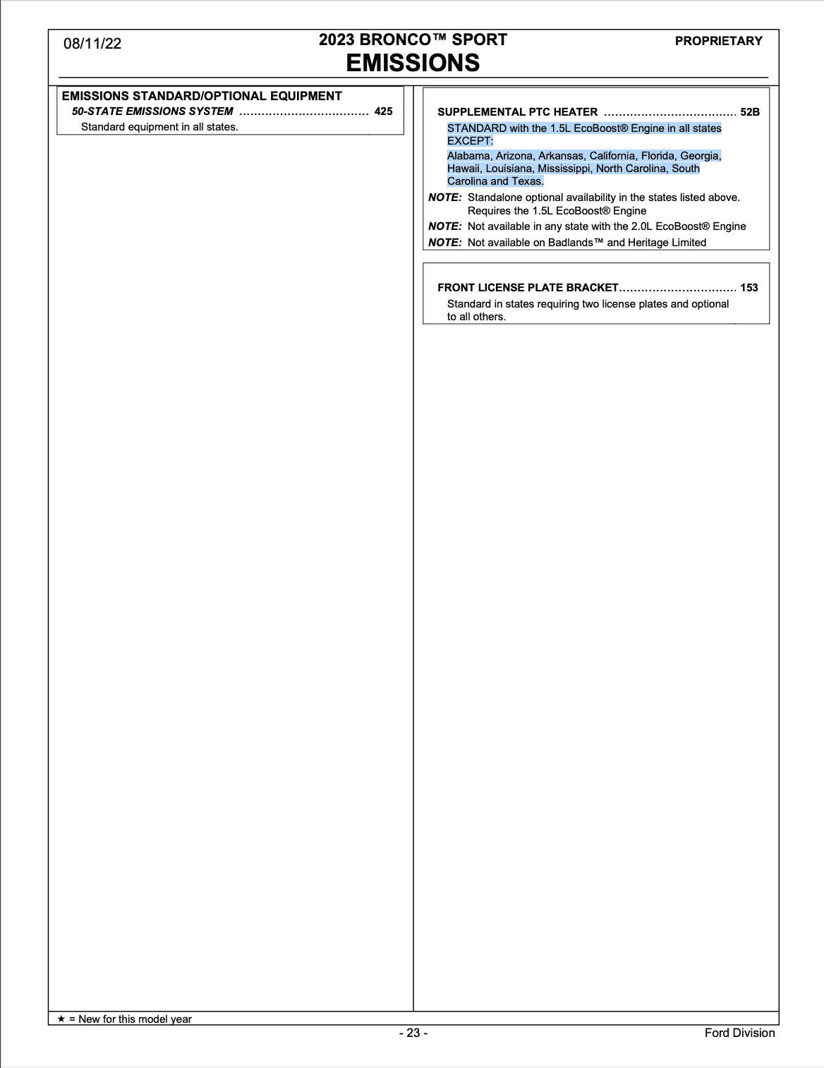 Ford Bronco Sport 1.5 Engine very slow to warm up. 1699293007839