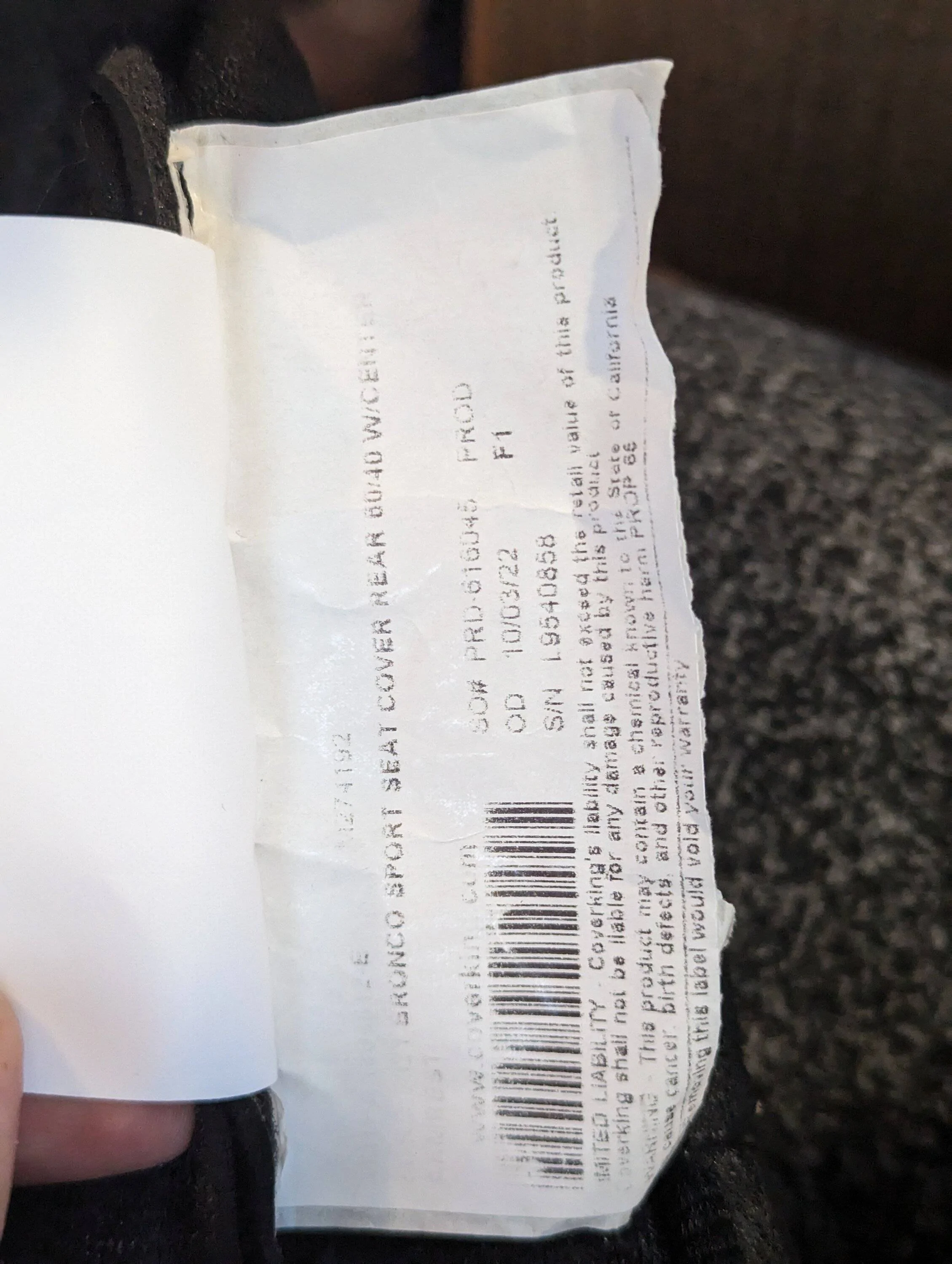 Ford Bronco Sport For Sale: Neoprene Rear Seat Cover Set by CoverKing USED PXL_20231122_205148962