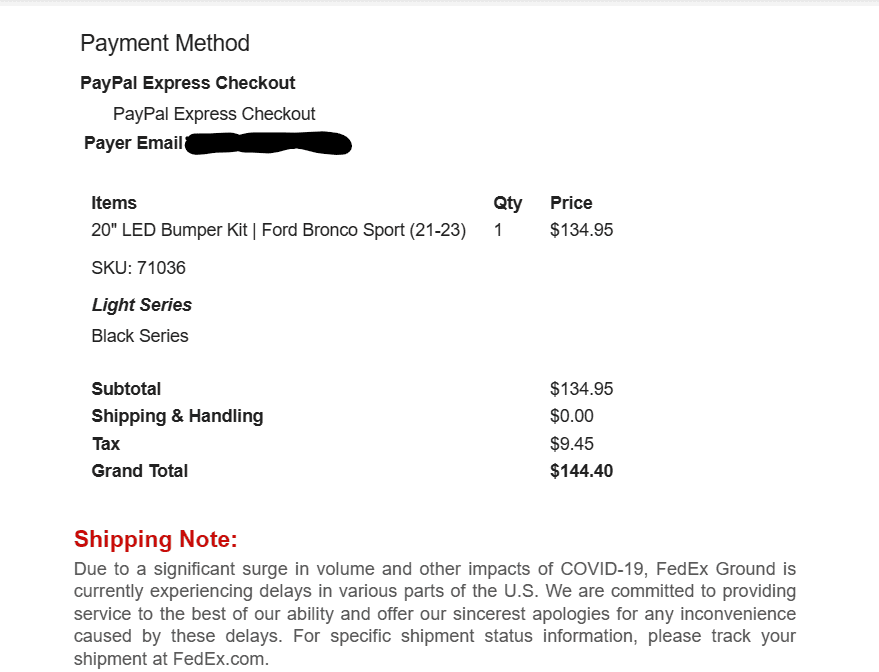 Ford Bronco Sport Black Friday/ Cyber Monday Purchases 1701271006733