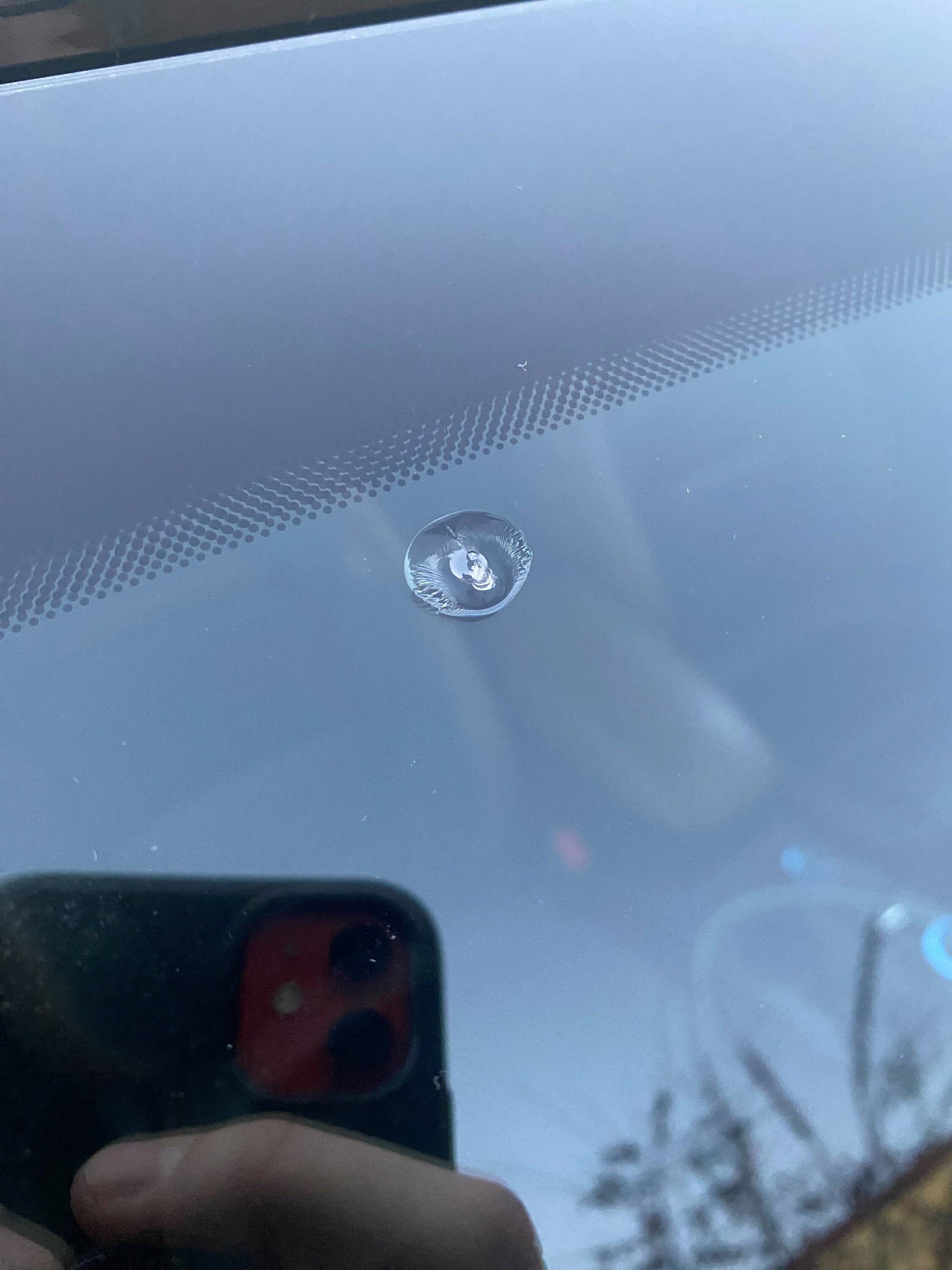 Ford Bronco Sport Rock chip in windshield cracked windshield 2