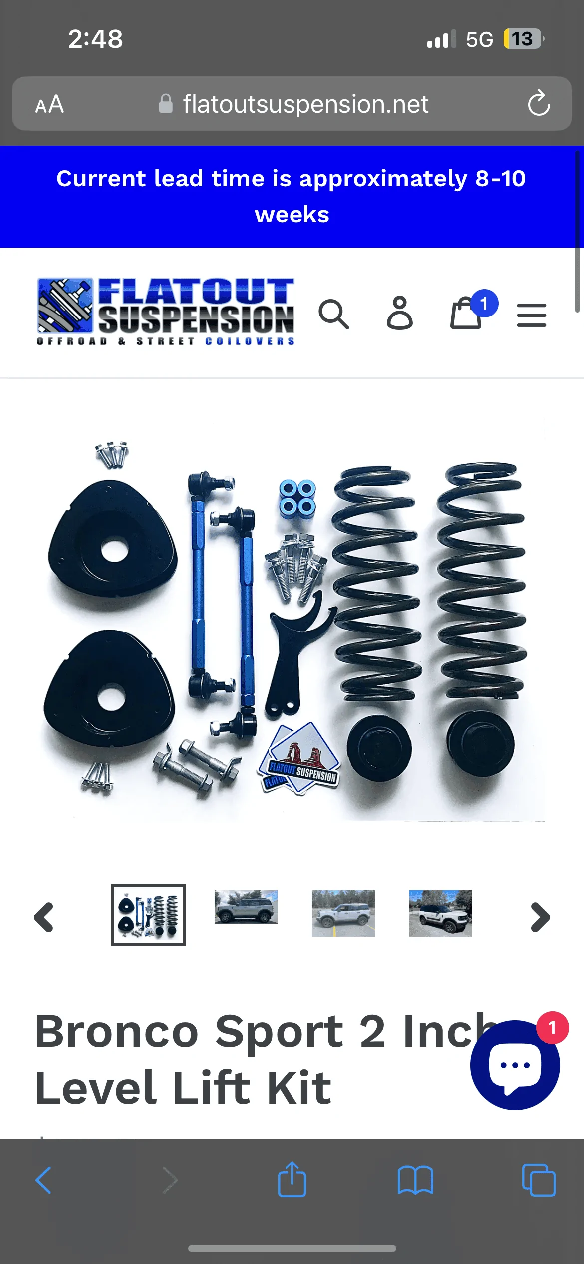 Ford Bronco Sport Flatout Suspension lift IMG_6506