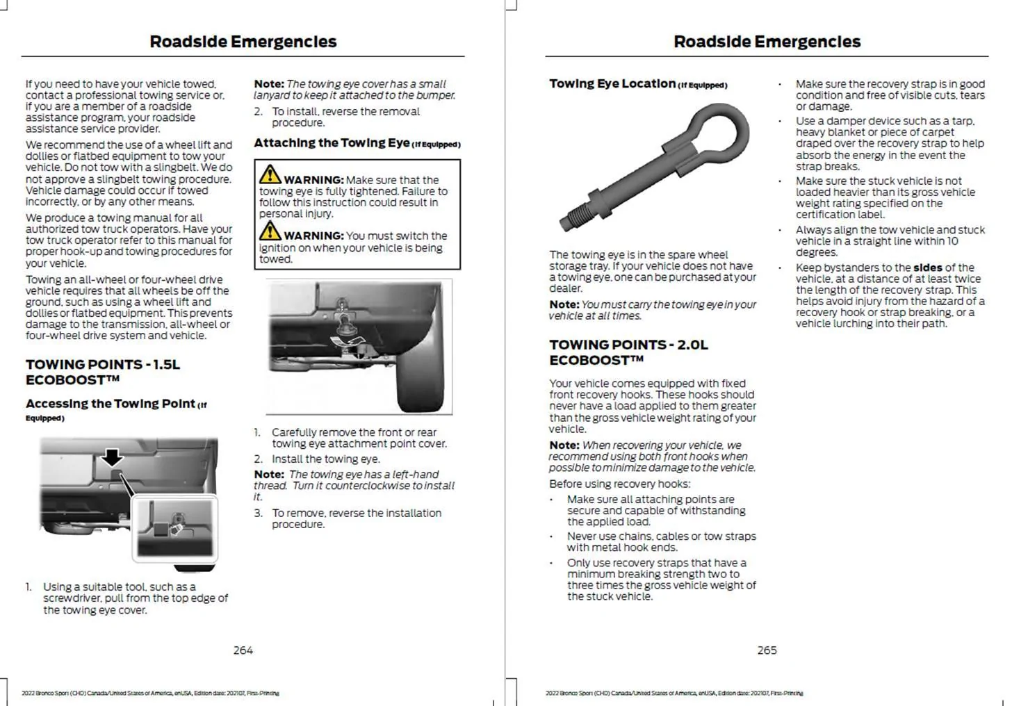 Ford Bronco Sport Anybody see this of have one? BS OM 264-265