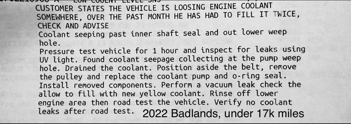 Ford Bronco Sport Part # for Bronco Sport 2.0L Water Pump 1704809005878