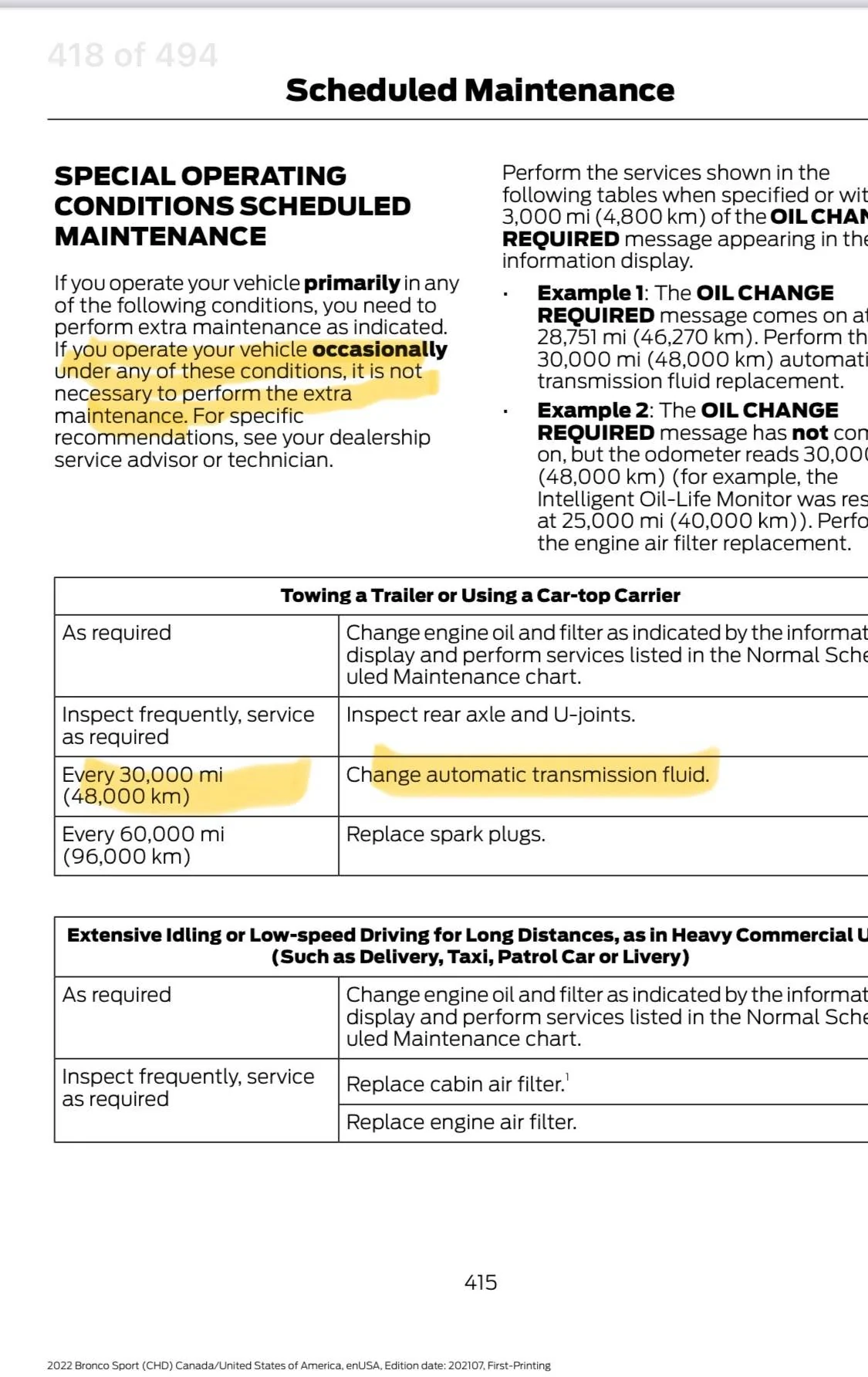 Ford Bronco Sport 8F35 trans service intervals IMG_3465