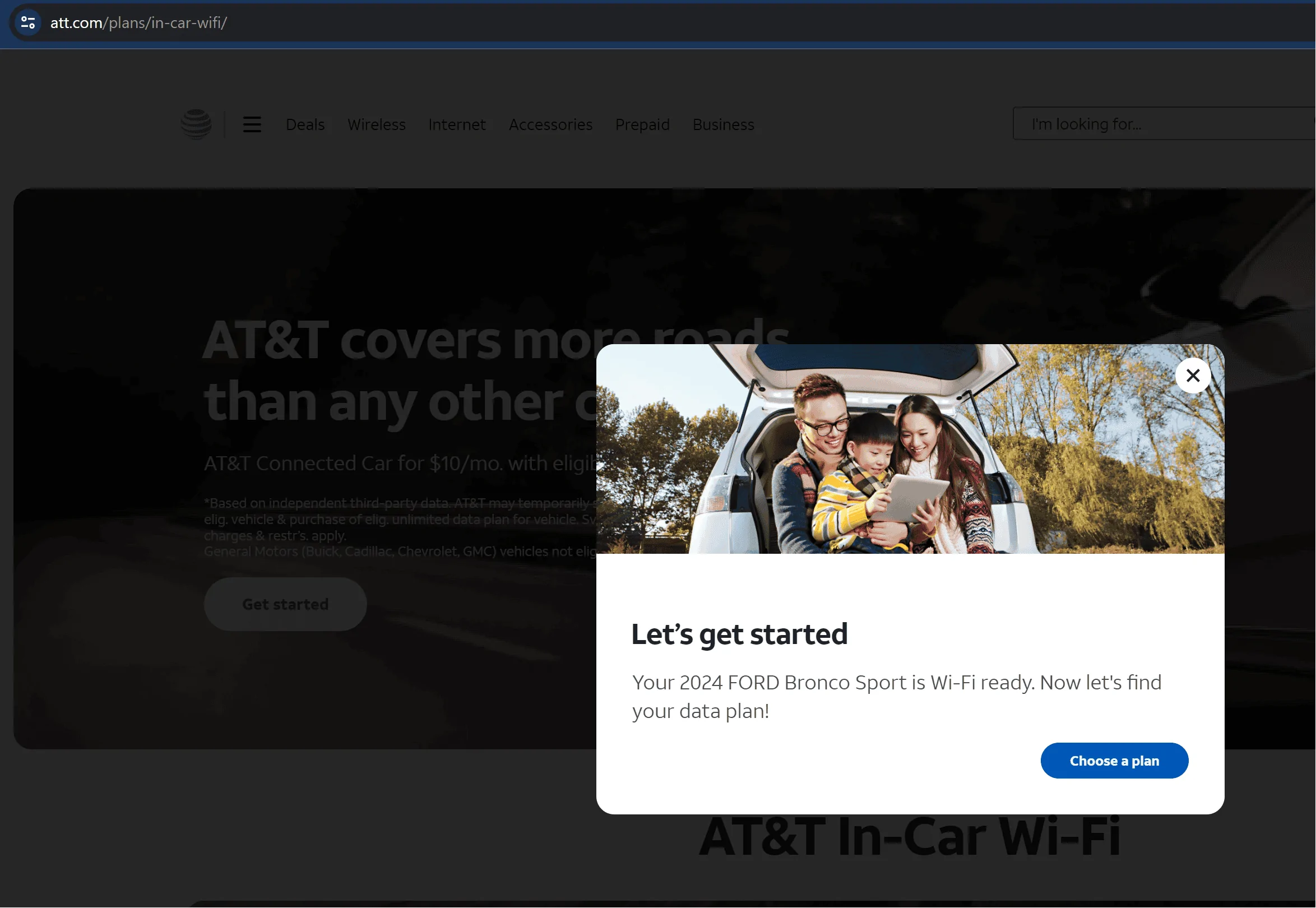 Ford Bronco Sport Deceptive Advertising by Ford and AT&T for 4G Wi-Fi Hot Spot!!! :-( Screenshot 2024-01-23 ATTPROOF