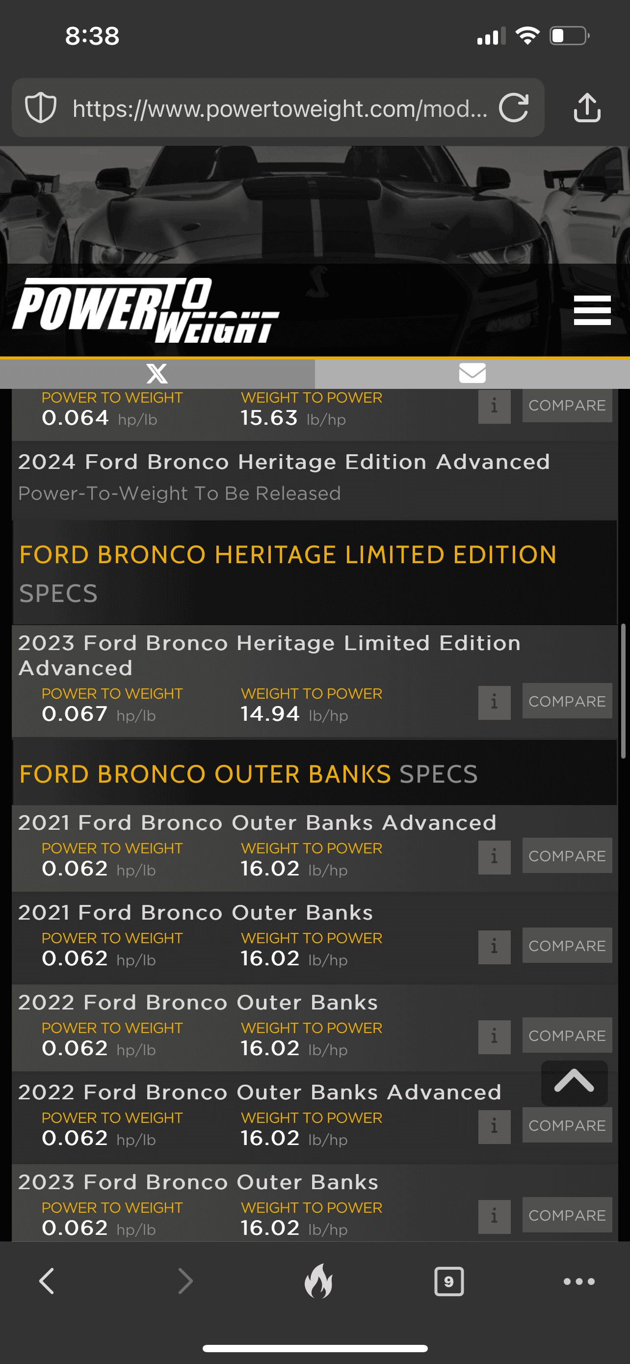 Ford Bronco Sport Power/Weight Ratios IMG_6549