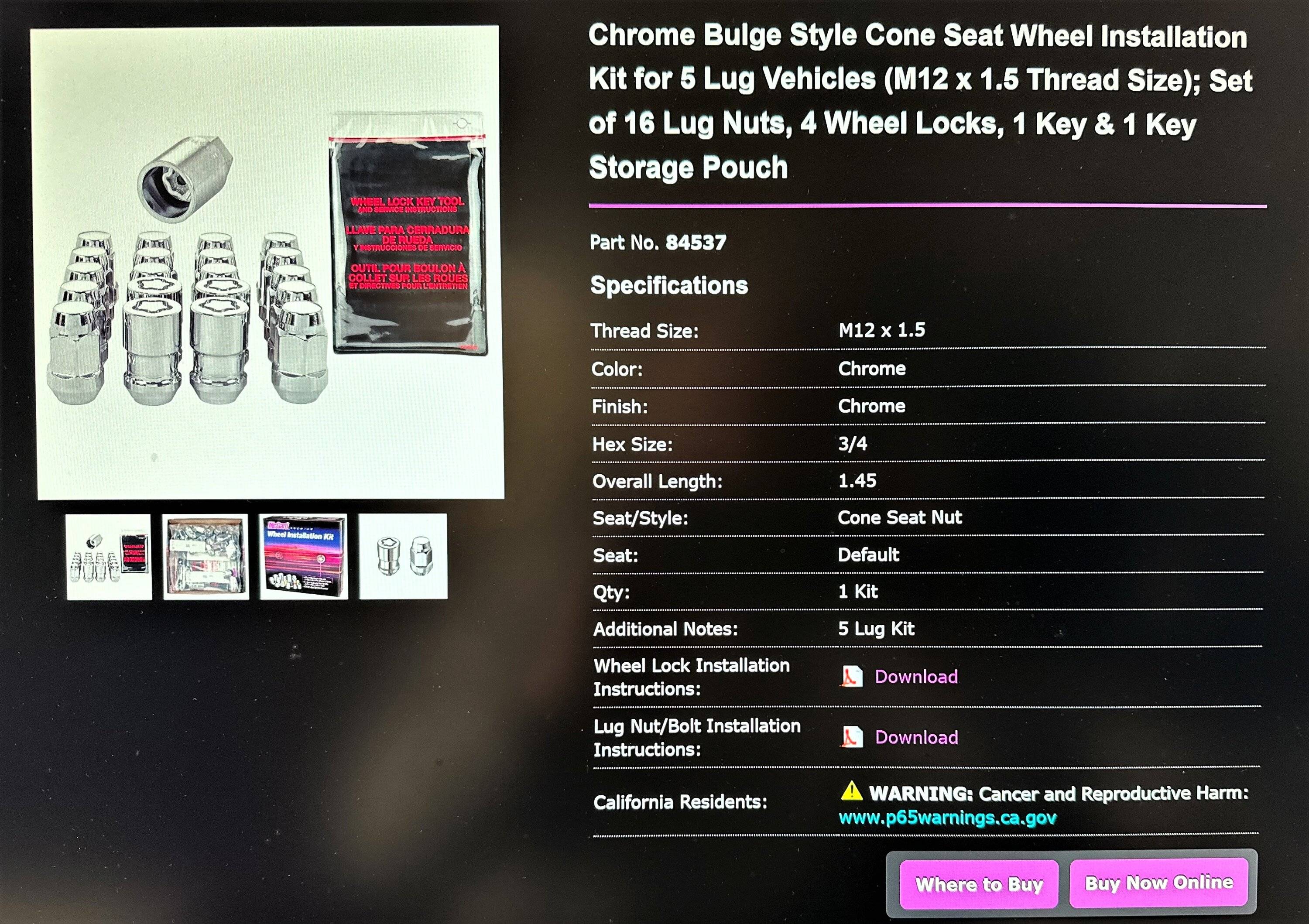 Ford Bronco Sport First flat tire, actually an ok experience. MCGARD LUG NUT LOCK KIT 84537