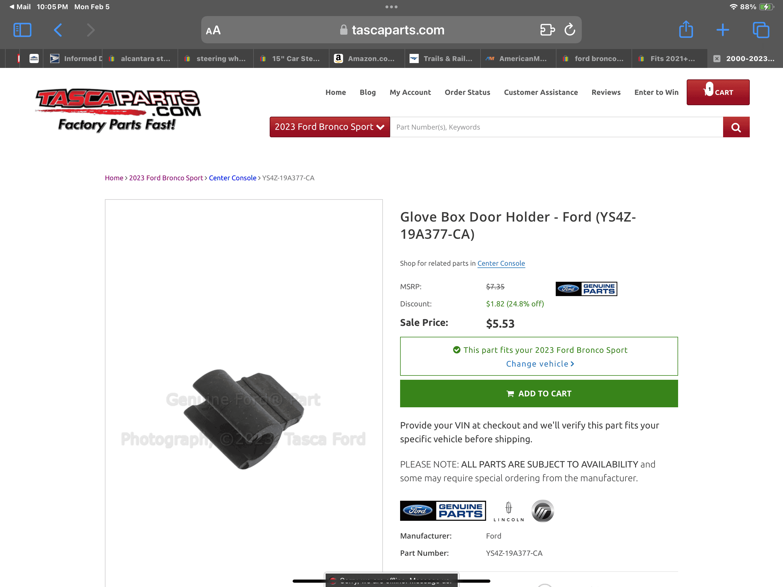 Ford Bronco Sport 3D print file for factory deleted Pencil Holder? IMG_4915