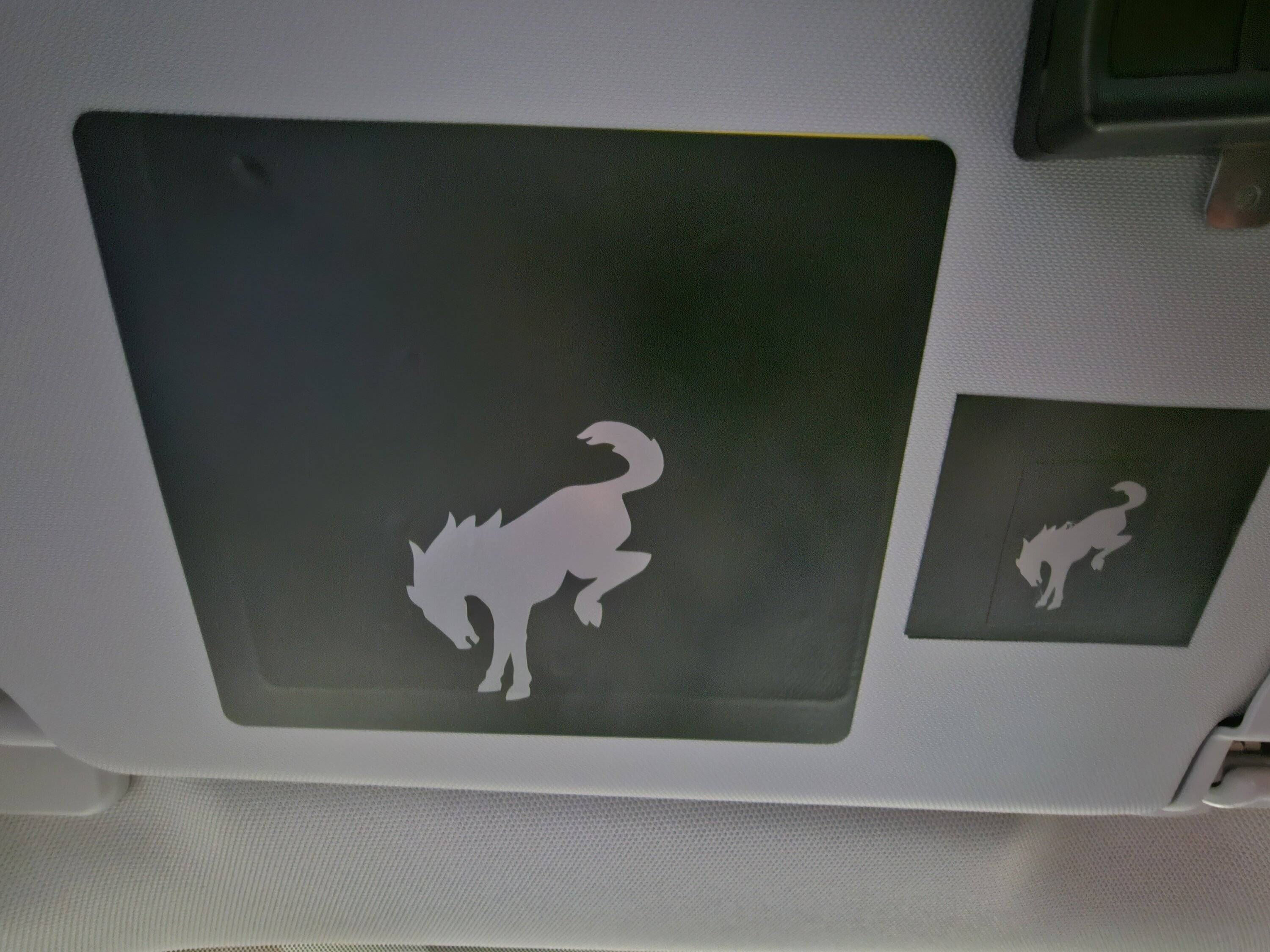 Ford Bronco Sport Visor warning label covers and sunglass holder 20240215_170716