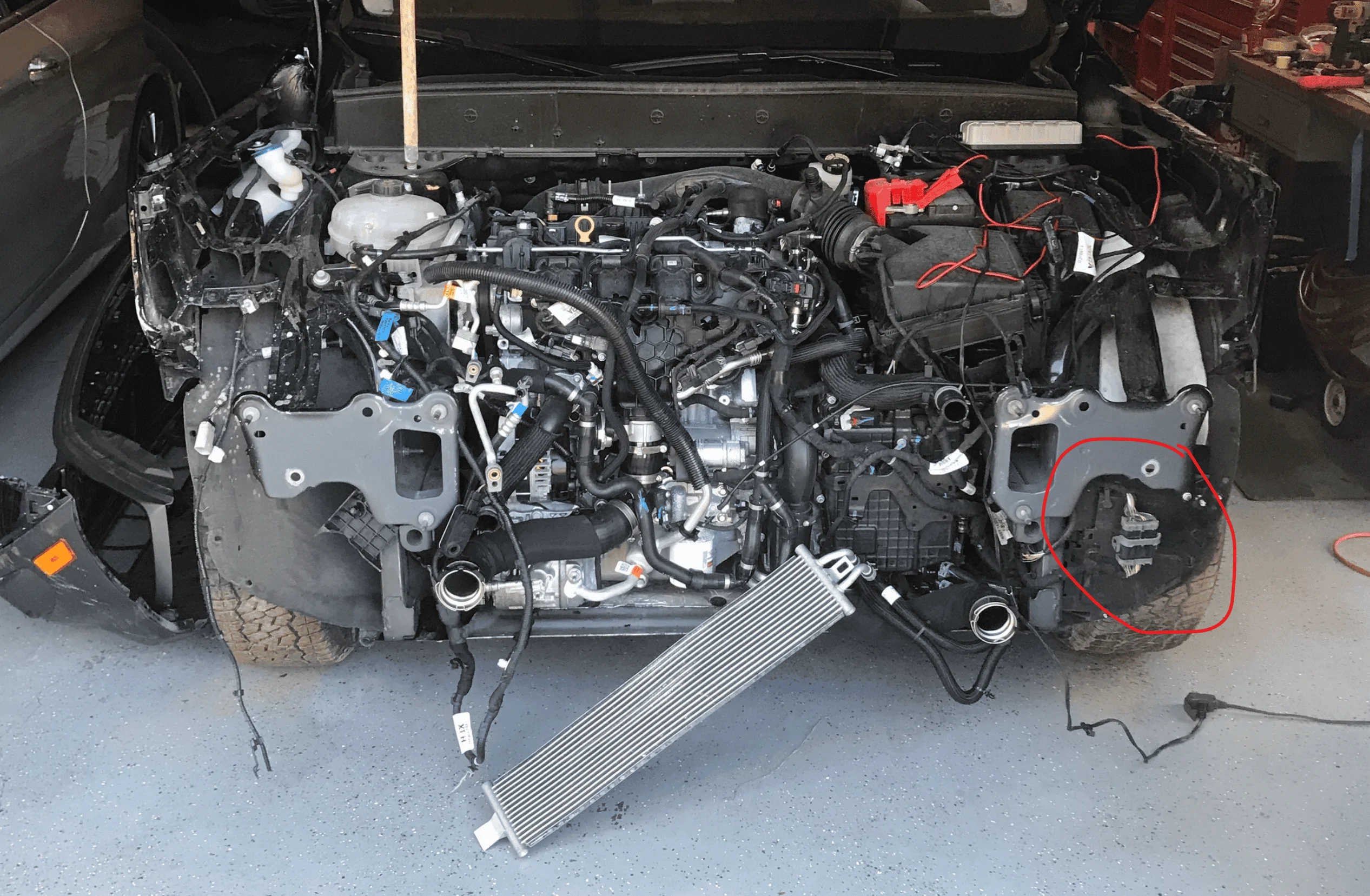 Ford Bronco Sport Badlands revealing pictures from front with no bumper cover or radiator blocking view 1708269005568