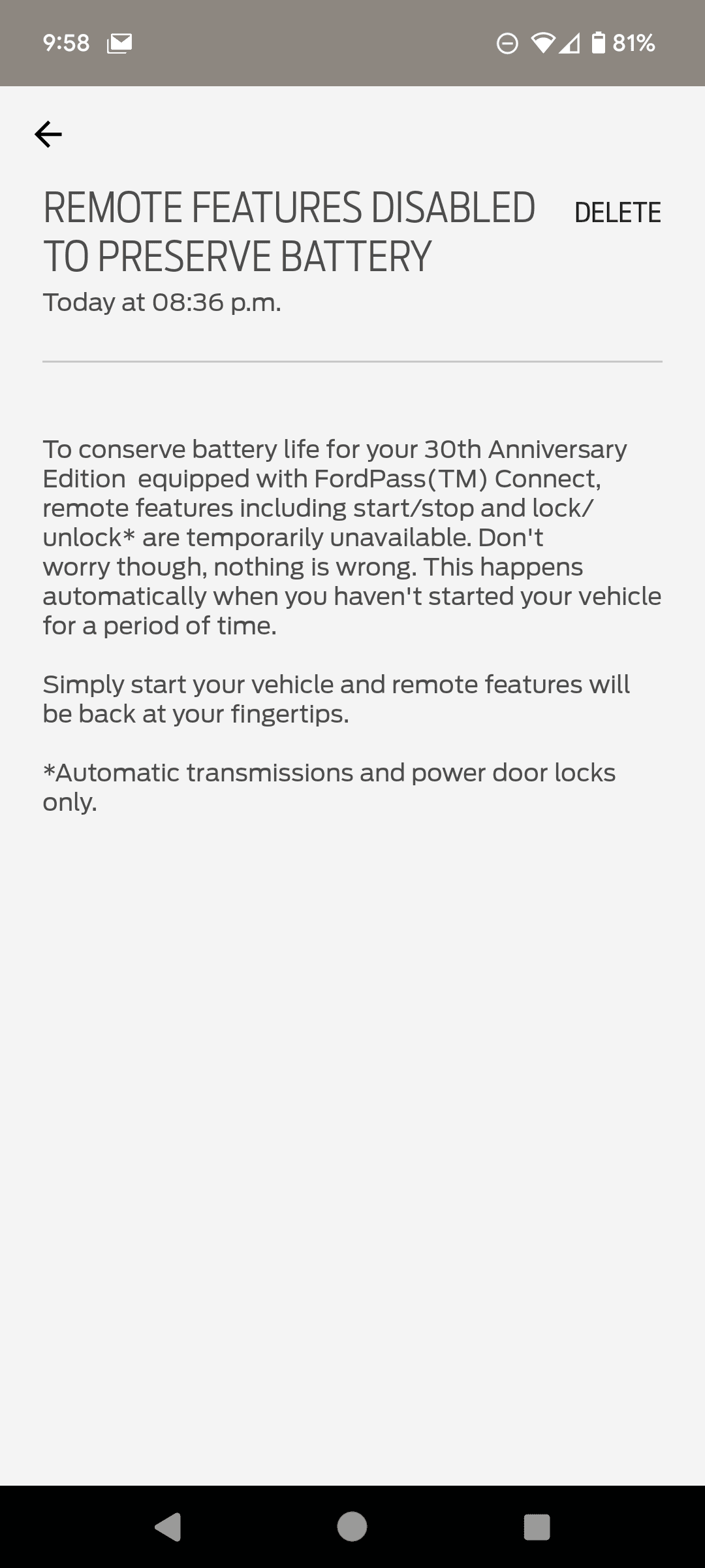 Ford Bronco Sport What's this mean? Screenshot_20240304-215847