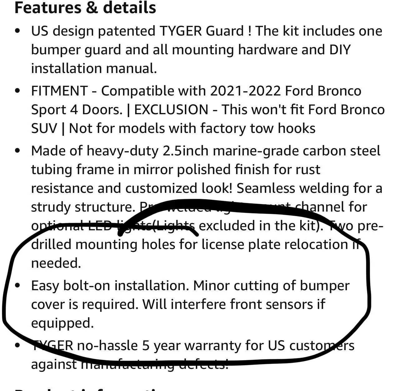 Ford Bronco Sport Bumper Guard IMG_2947