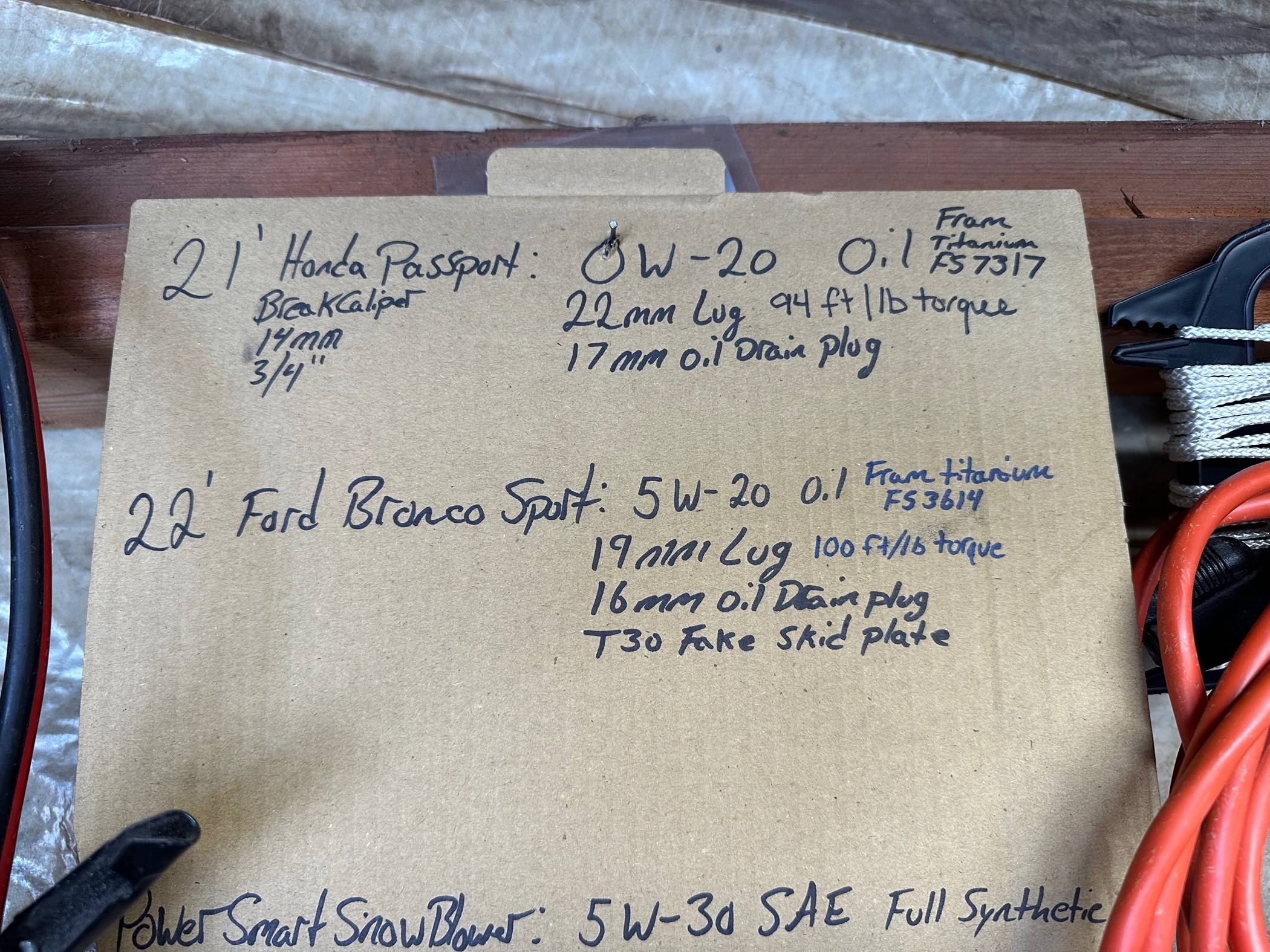 Ford Bronco Sport Oil change/Tire rotation today IMG_5264