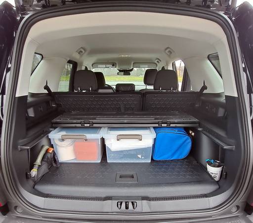 Ford Bronco Sport Under CMS storage containers Half CMS duffel sideways