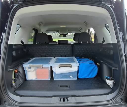 Ford Bronco Sport Under CMS storage containers No CMS Duffel sideways