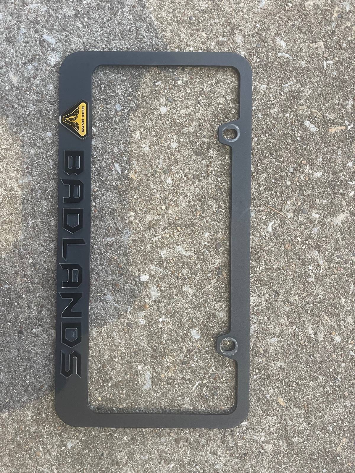 Ford Bronco Sport Custom Badlands license plate cover IMG_5162