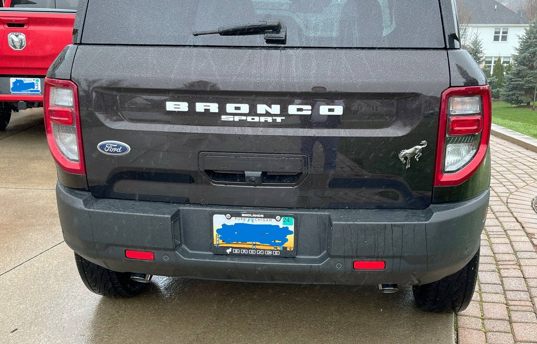 Ford Bronco Sport Exhaust tips 2021 Badlands Bronco 4