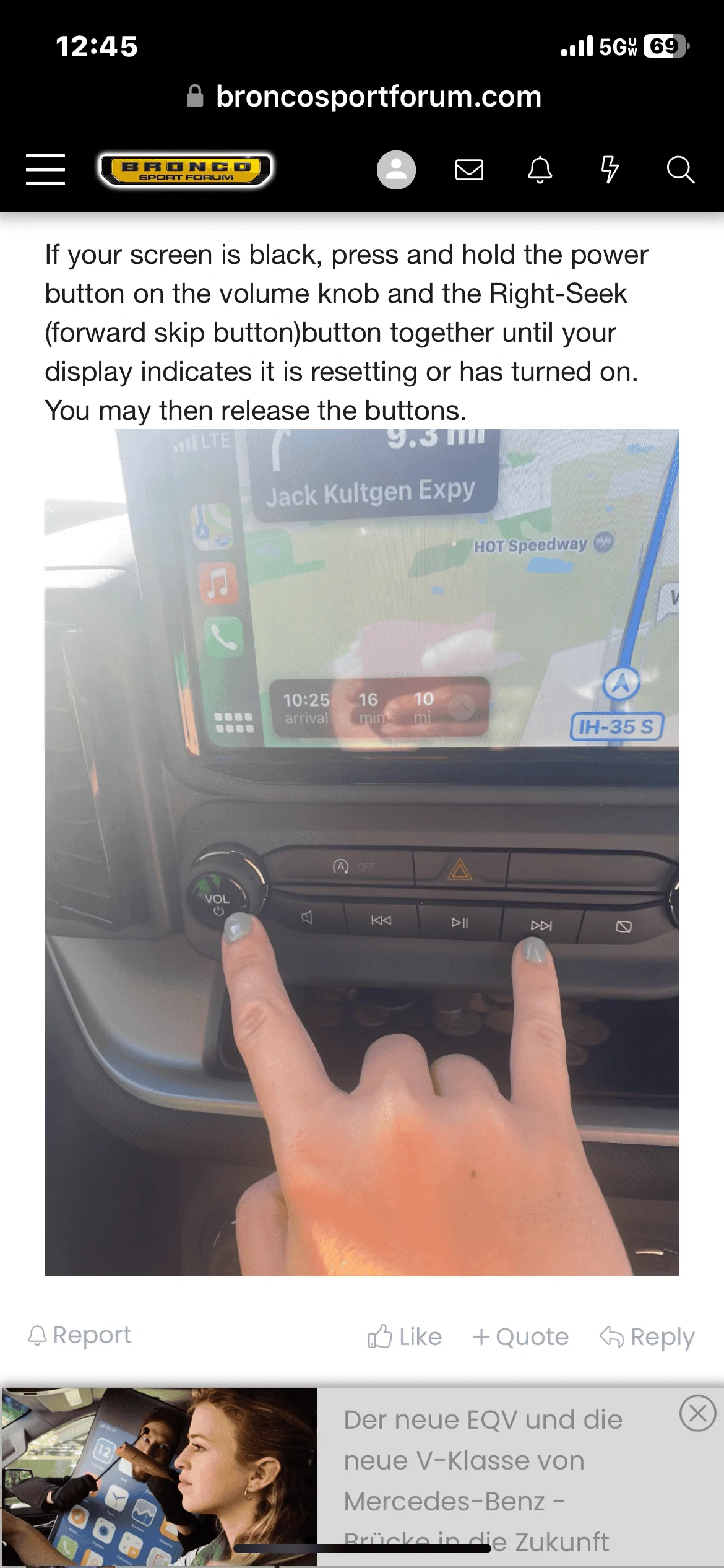 Ford Bronco Sport Screen went blank, still have radio?? IMG_7767