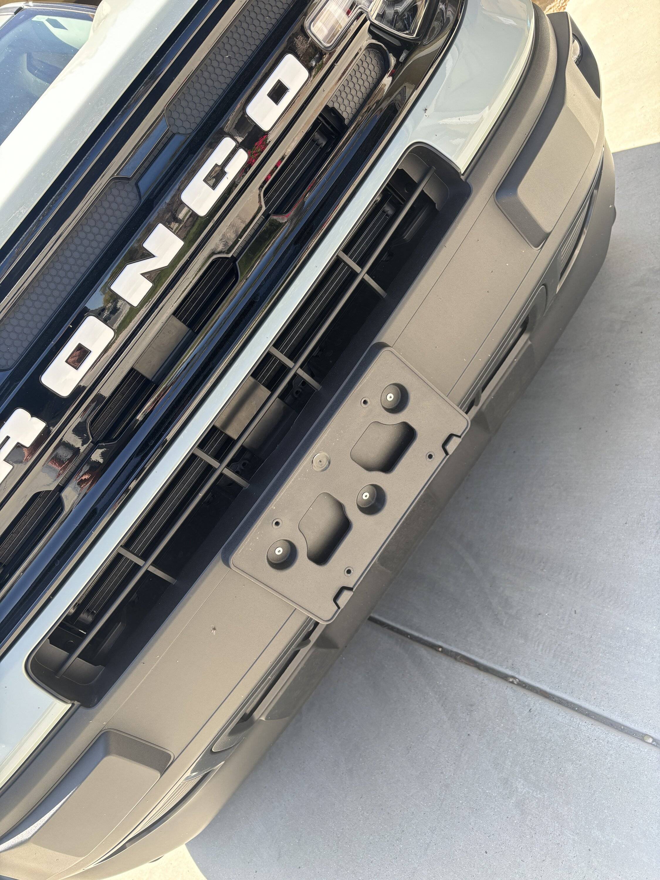 Ford Bronco Sport front plate holder delete today... 80099E3A-E1F3-4F34-81C3-FABE925F6362