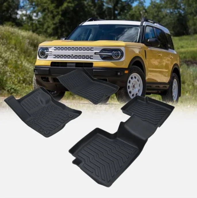 Ford Bronco Sport Official RAPID RED Bronco Sport Thread Car Mat Set with Bronco Sport
