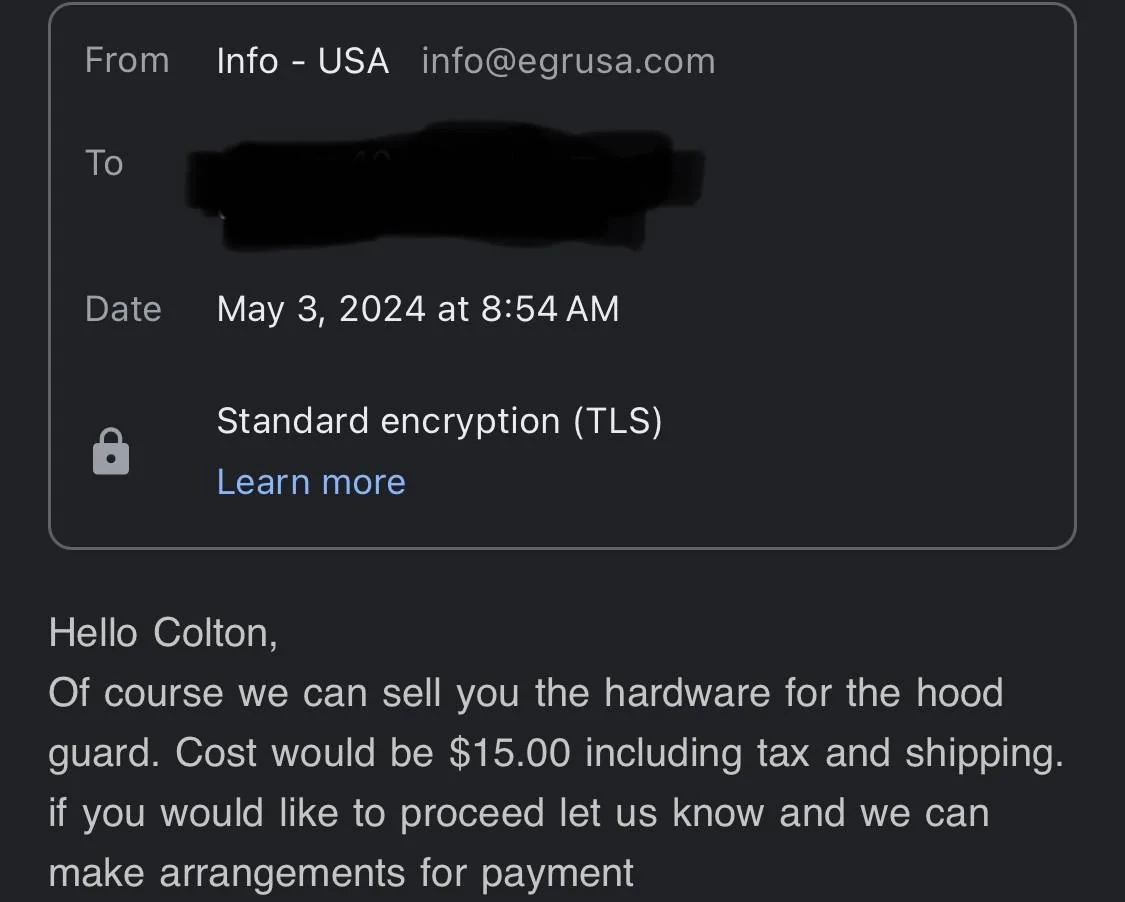 Ford Bronco Sport Free EGR hood protector (local pick up only) IMG_4200