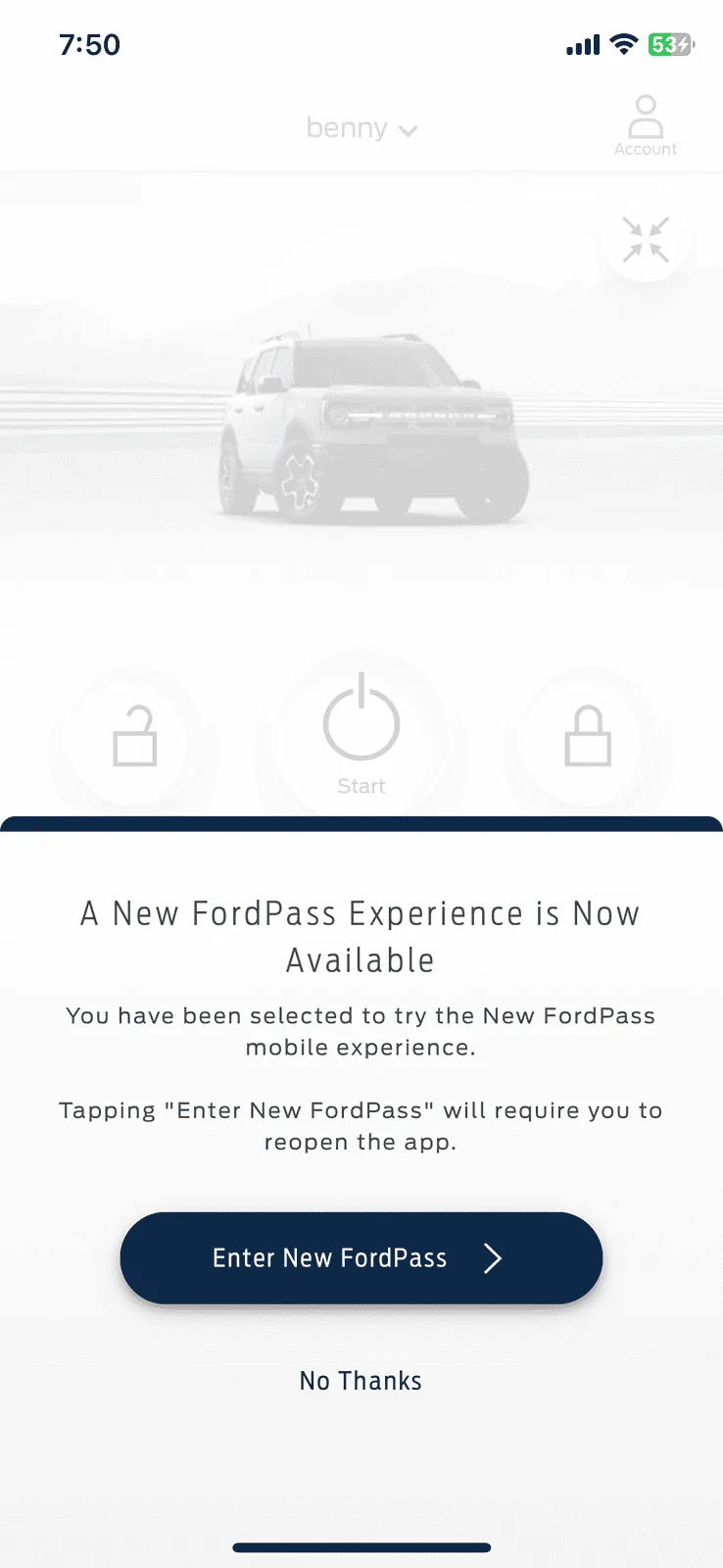 Ford Bronco Sport New Ford Pass App IMG_9112