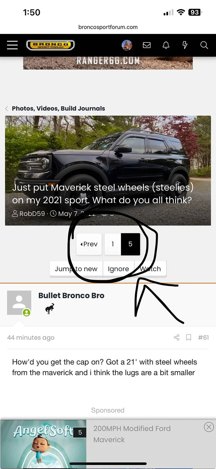 Ford Bronco Sport Just put Maverick steel wheels (steelies) on my 2021 sport.  What do you all think? IMG_3207