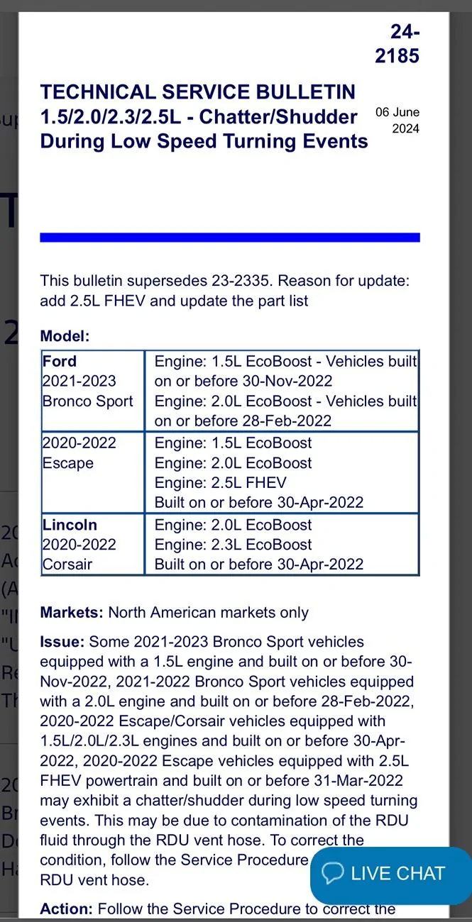 Ford Bronco Sport Noise/vibration when turning at slow speed. IMG_6011