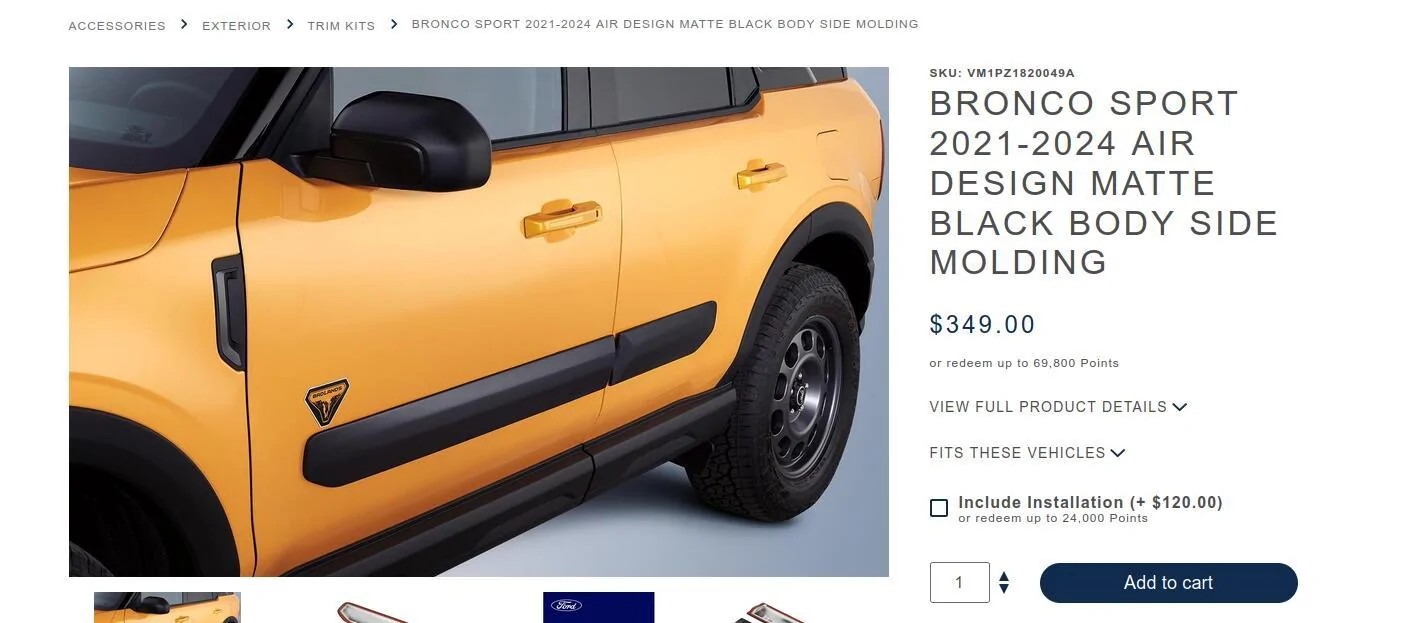 Ford Bronco Sport Side Door molding installed incorrectly 1721191751503-y