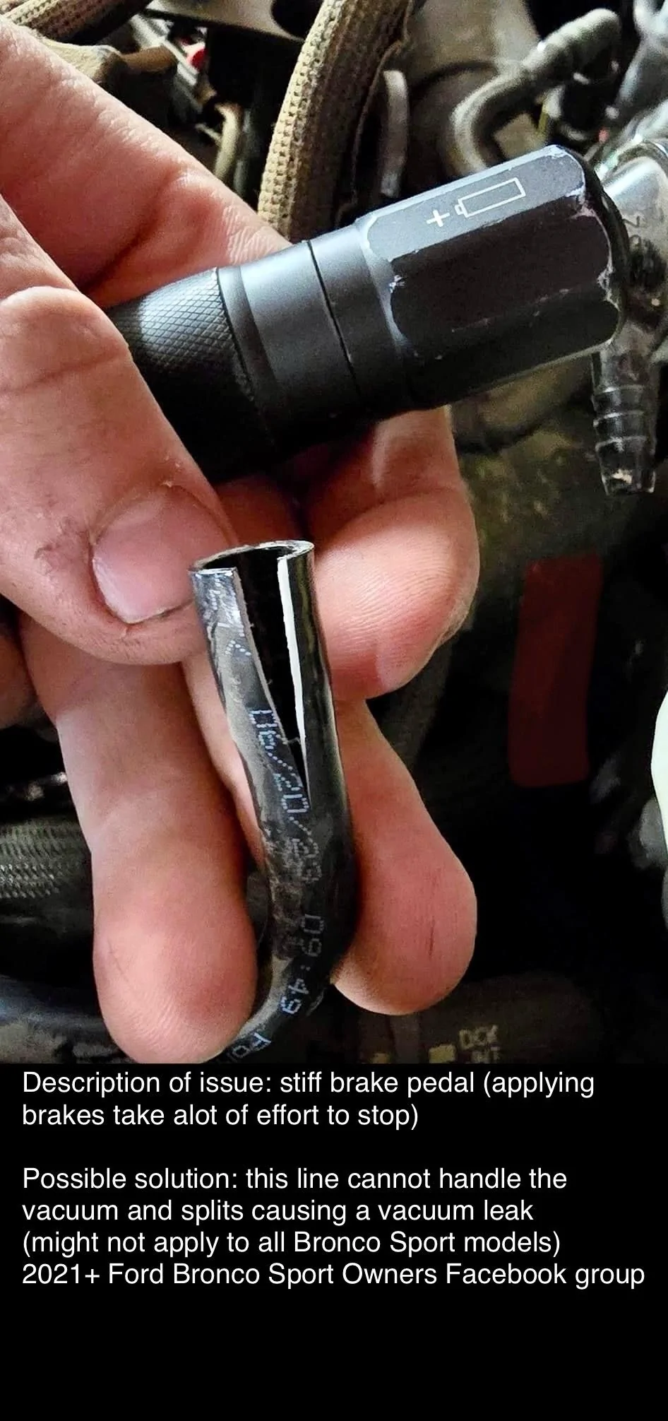 Ford Bronco Sport Possible solution to stiff brake pedal issue IMG_6622