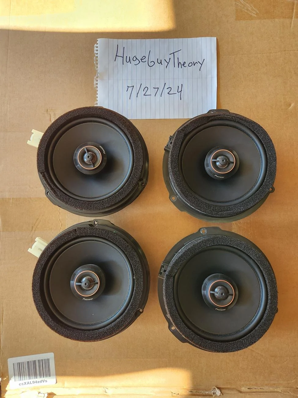 Ford Bronco Sport 2 pair Pioneer TS-D65F and install parts. 20240727_180307