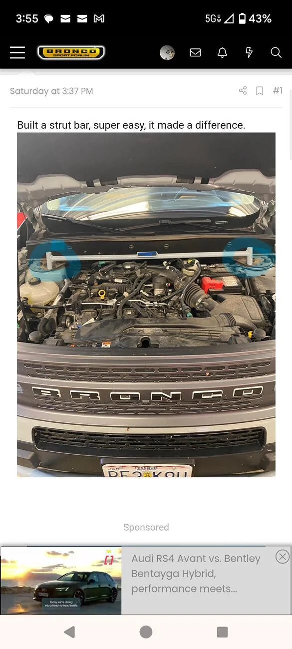 Ford Bronco Sport Homemade Strut Bar 1000002404