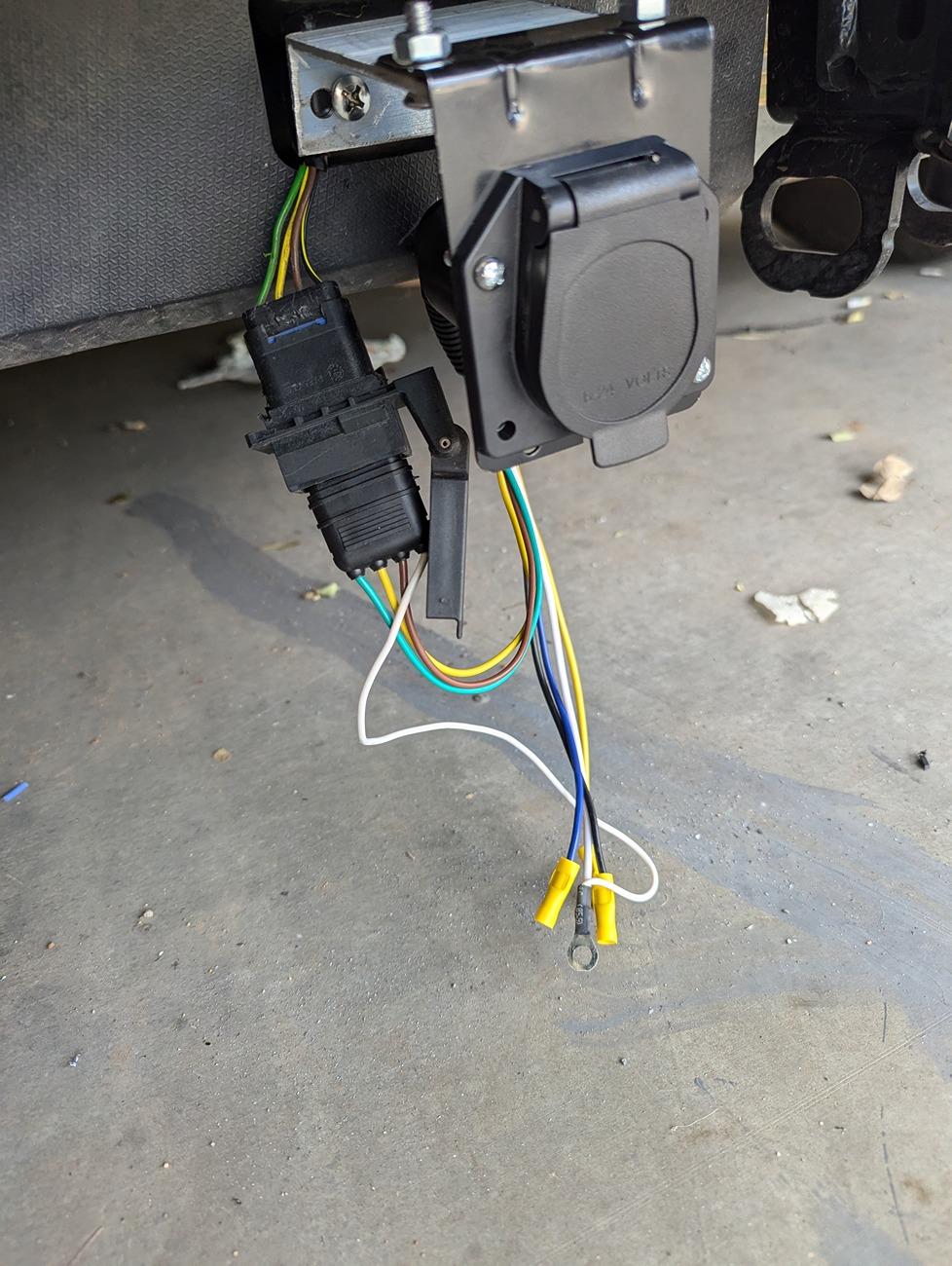 Ford Bronco Sport 7pin conversion from stock Ford towing package 4 pin trailer harness PXL_20240802_174256828