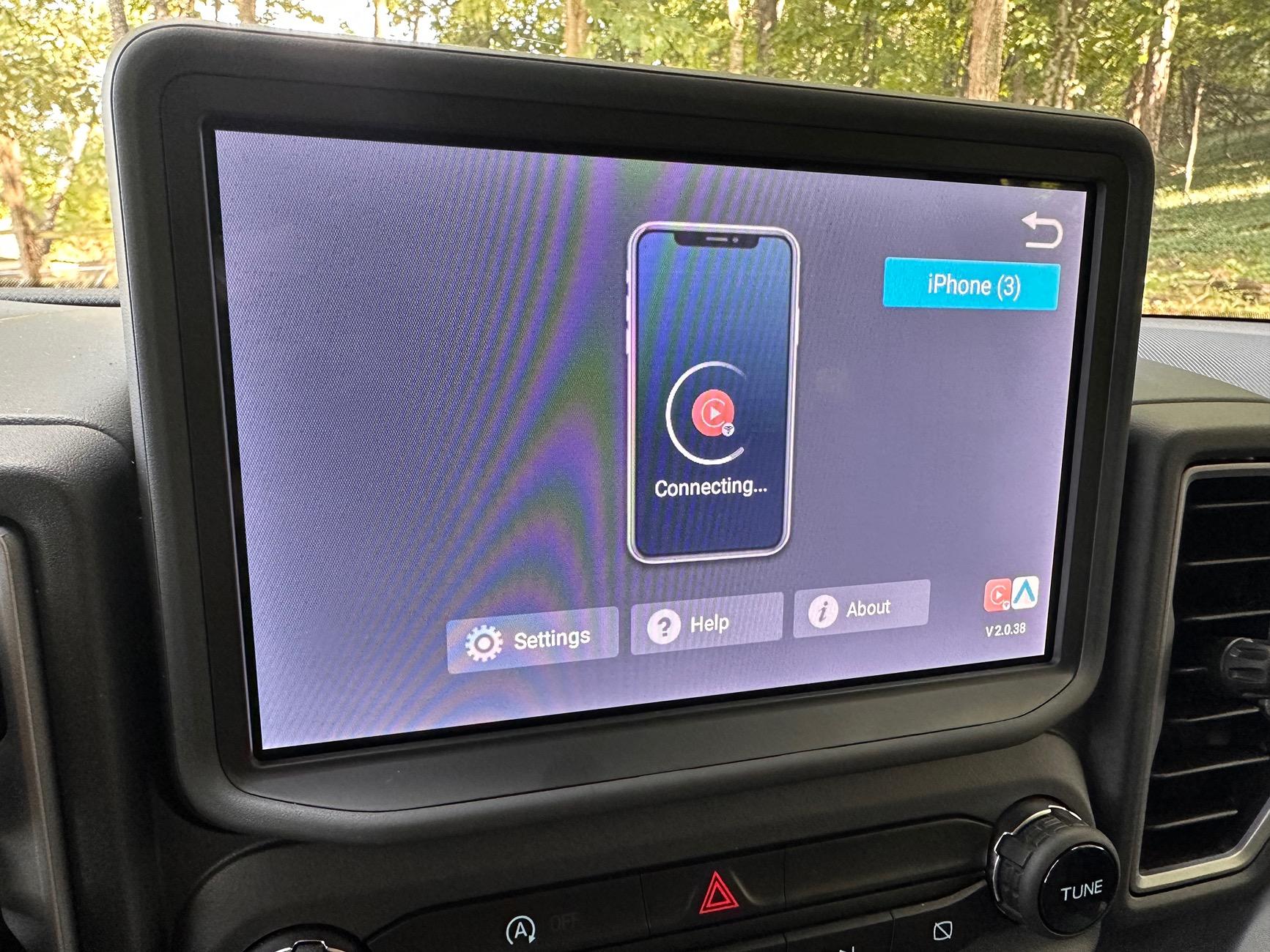 Ford Bronco Sport Magic Brand wireless CarPlay adapter IMG_3560