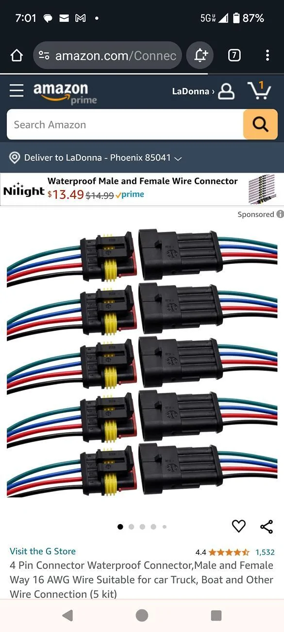 Ford Bronco Sport 7pin conversion from stock Ford towing package 4 pin trailer harness Screenshot_20240806-190124