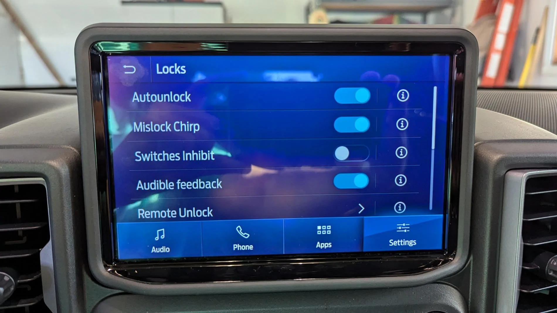 Ford Bronco Sport Autolock when driving above 11mph PXL_20240809_230729078