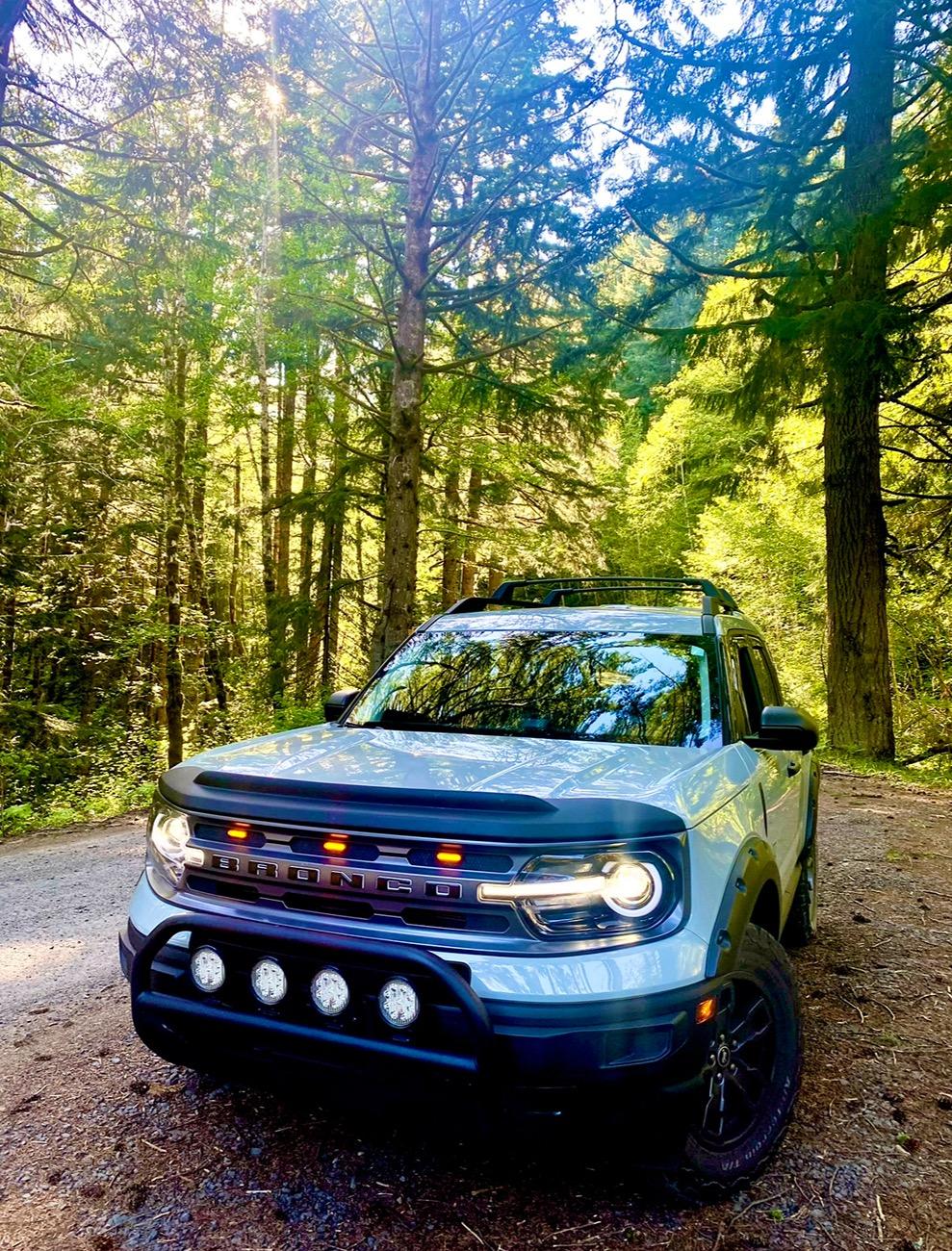 Ford Bronco Sport Raptor style grill marker lights cheap and easy IMG_4995