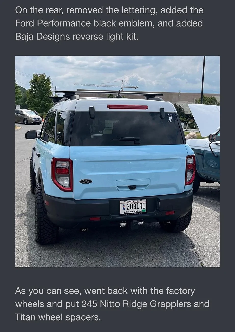 Ford Bronco Sport Black Betty build update IMG_5040