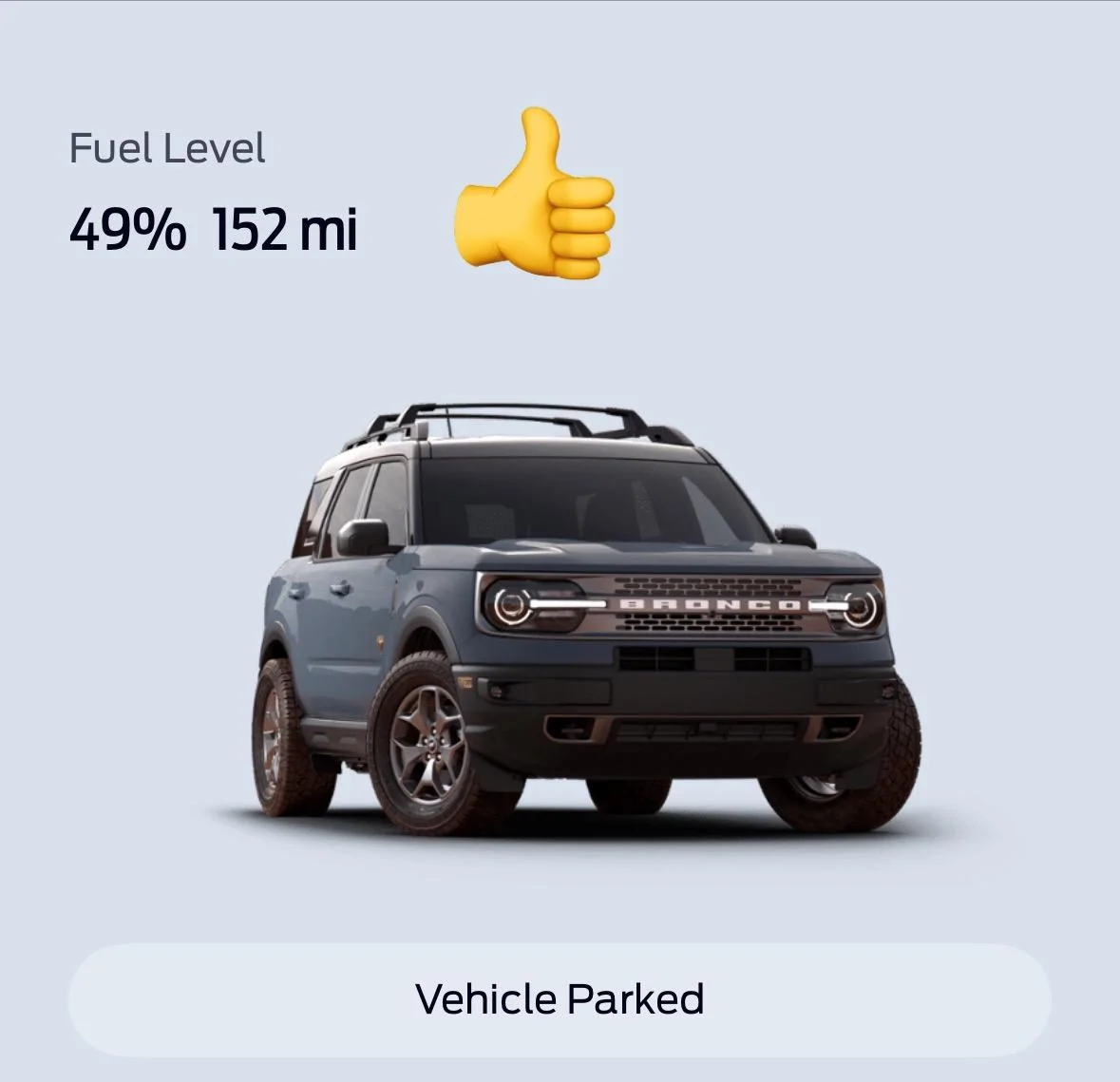 Ford Bronco Sport Fordpass App 5.8.2, … 5.3.0 (iPhone, not sure about Android) IMG_7281