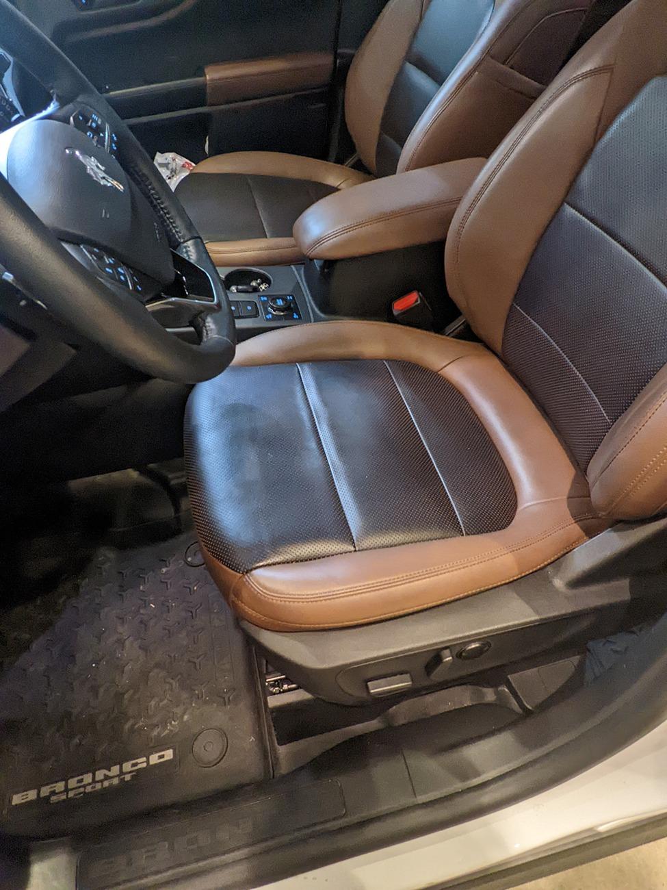 Ford Bronco Sport Bronco seats are starting to peel away PXL_20240831_163455178