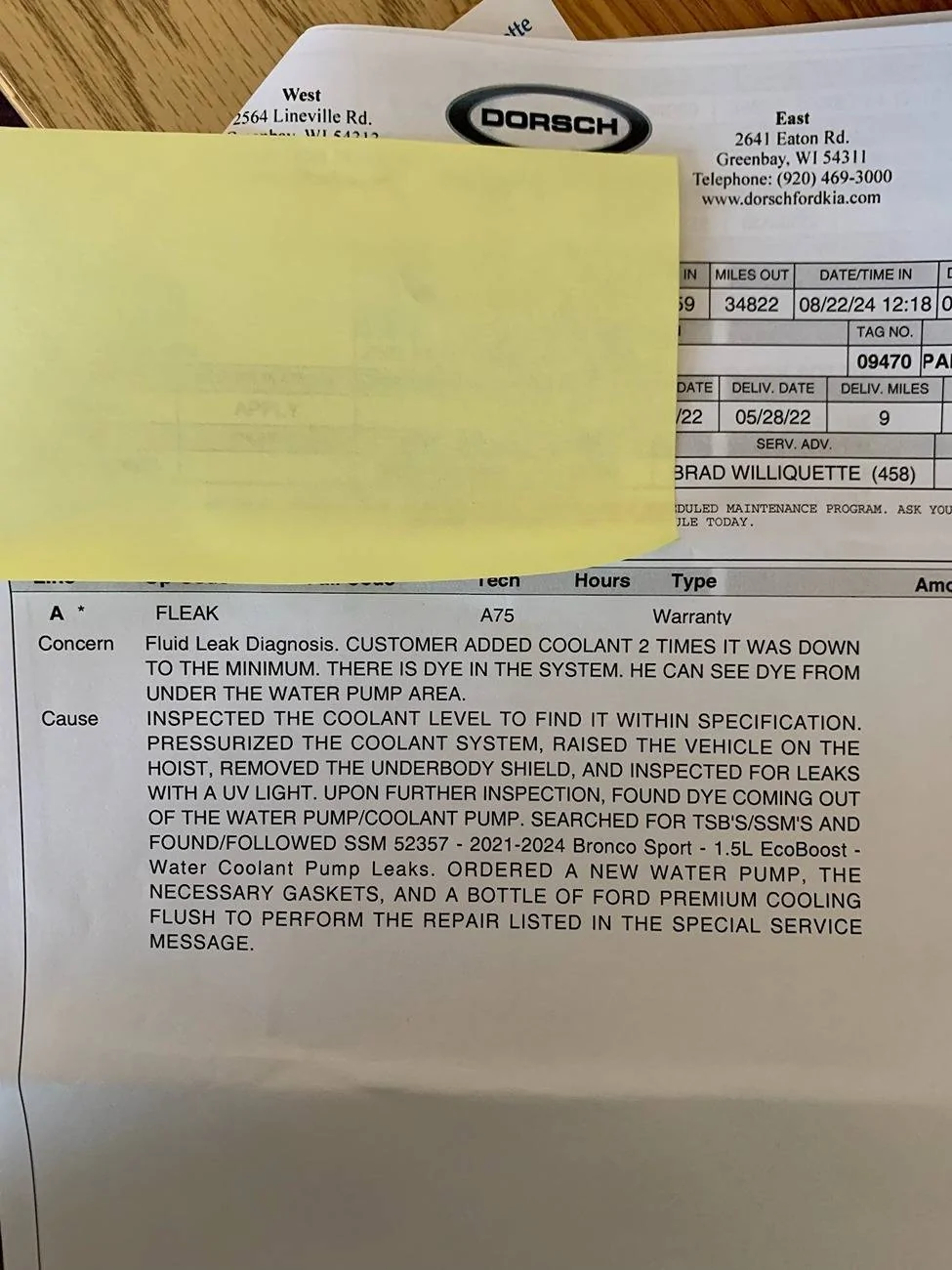 Ford Bronco Sport Water Pump/reminder thumbnail_IMG_3954