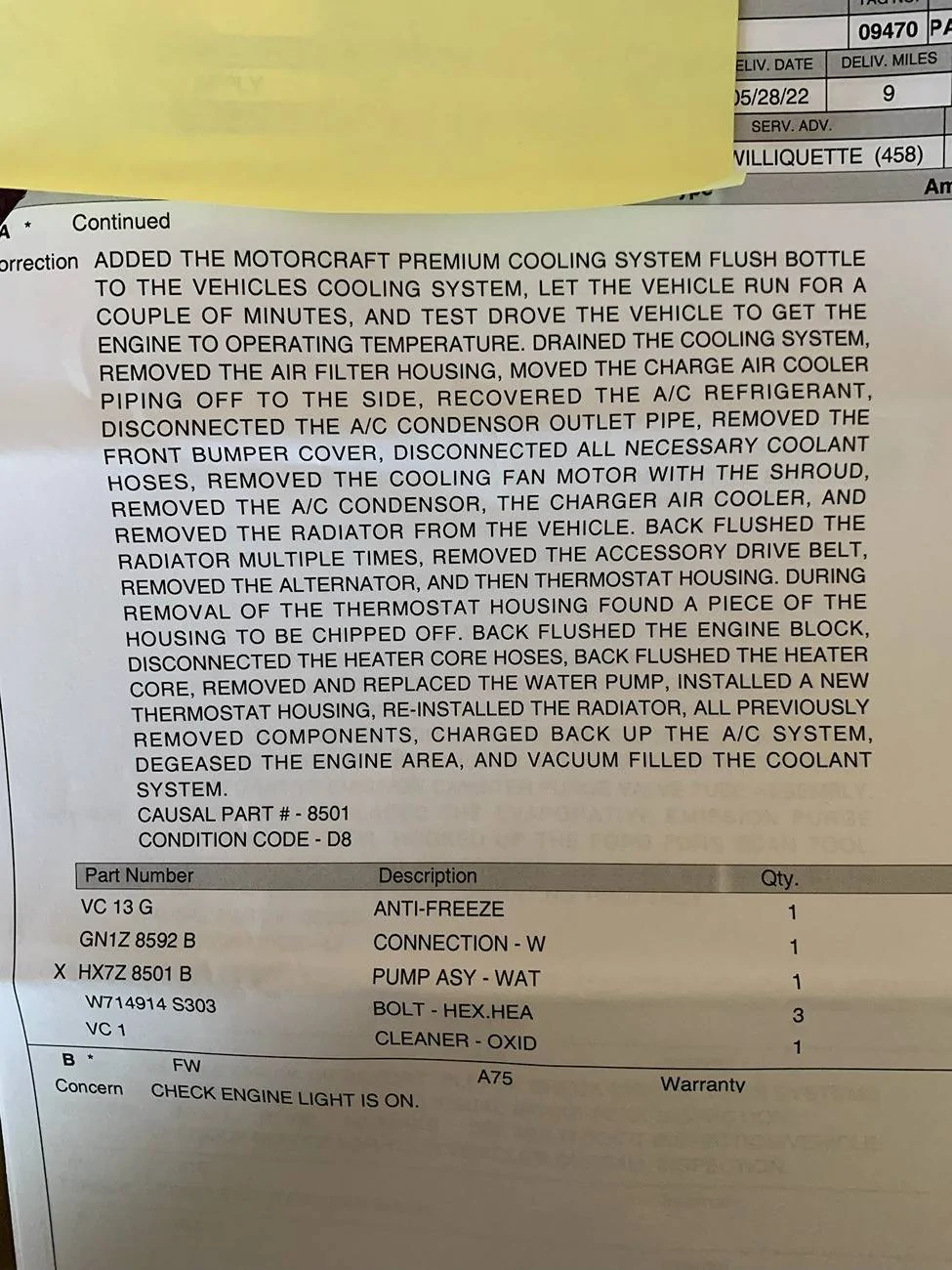 Ford Bronco Sport Water Pump/reminder thumbnail_IMG_3955