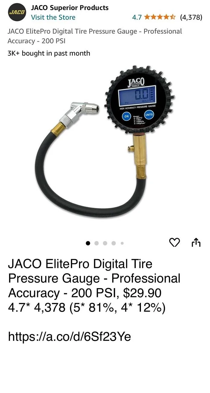 Ford Bronco Sport TIRE GAUGE COMPARISION IMG_8374