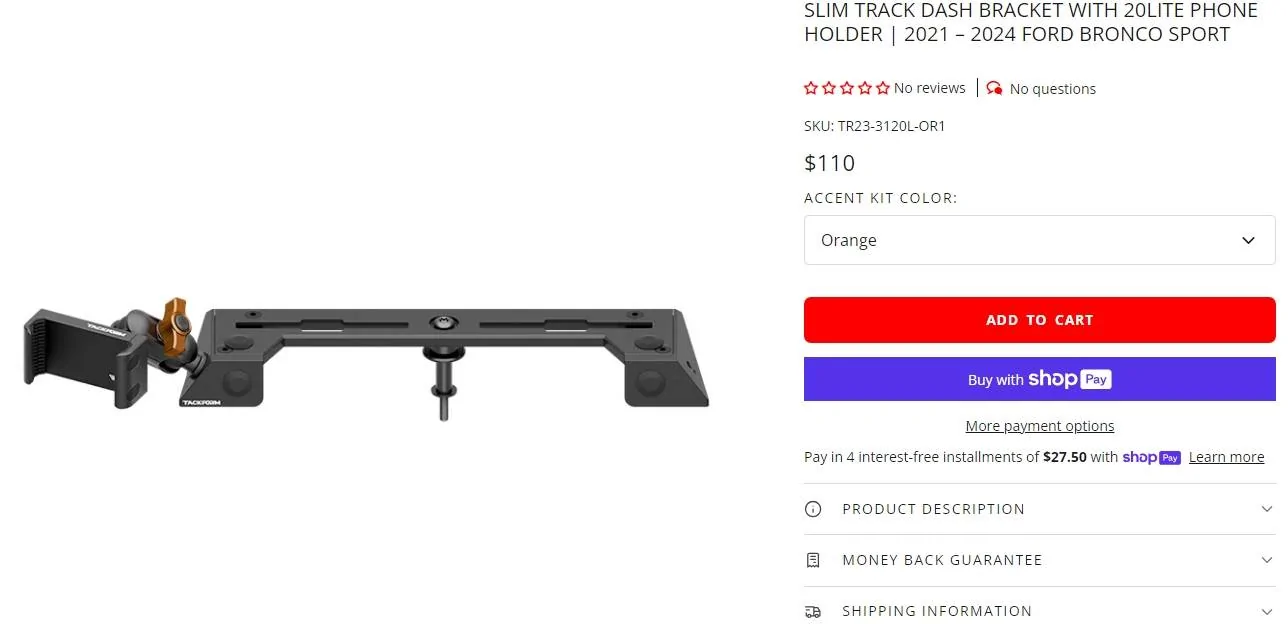 Ford Bronco Sport Phone and Gear mounting options Screenshot_24-9-2024_81230_www.tackform.com