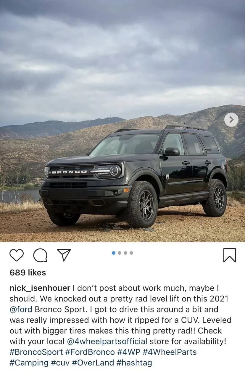 Ford Bronco Sport Leveling Lift Kit Installed on a Bronco Sport Big Bend 5A568E06-1D0C-4BFA-A877-2391B1662C0F