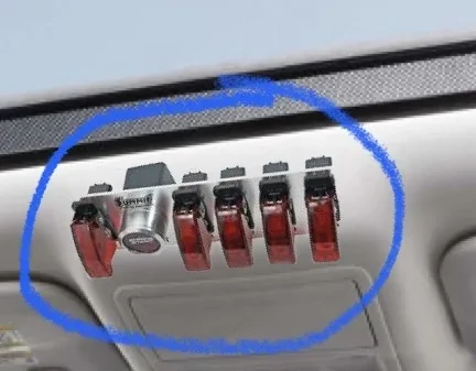 Ford Bronco Sport Possible auxiliary switch locations. switch 2