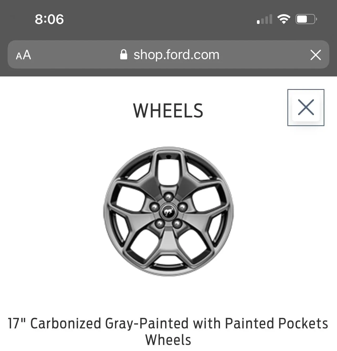 Ford Bronco Sport First edition 17” inch black ebony wheels D8D8EA53-D101-4FC1-9100-B964333E2A1B